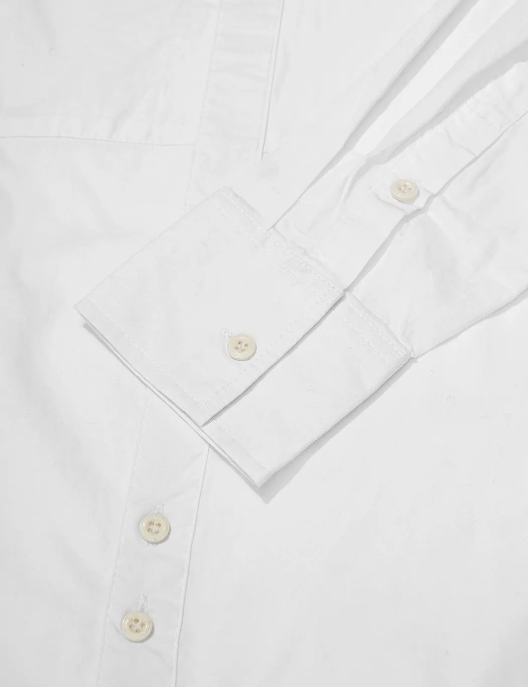 Bellfield Principle Longline Grandad Shirt - White