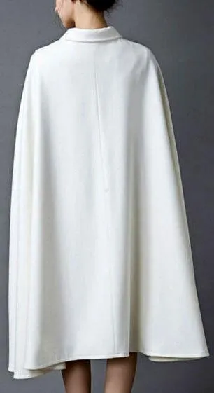 Belted White Cape-Coat