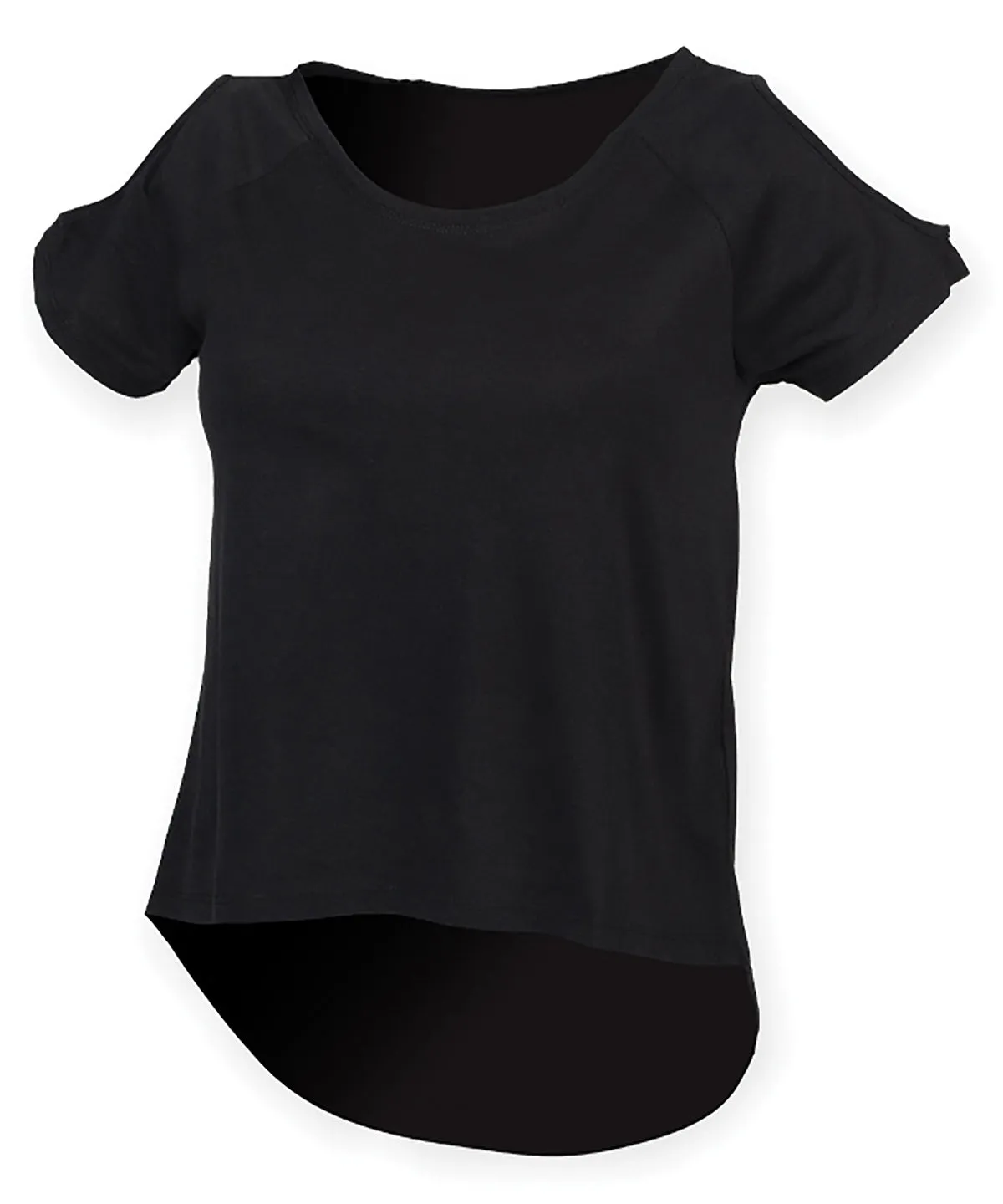 Black - T-shirt with drop detail