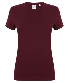 Burgundy - Feel good women's stretch t-shirt