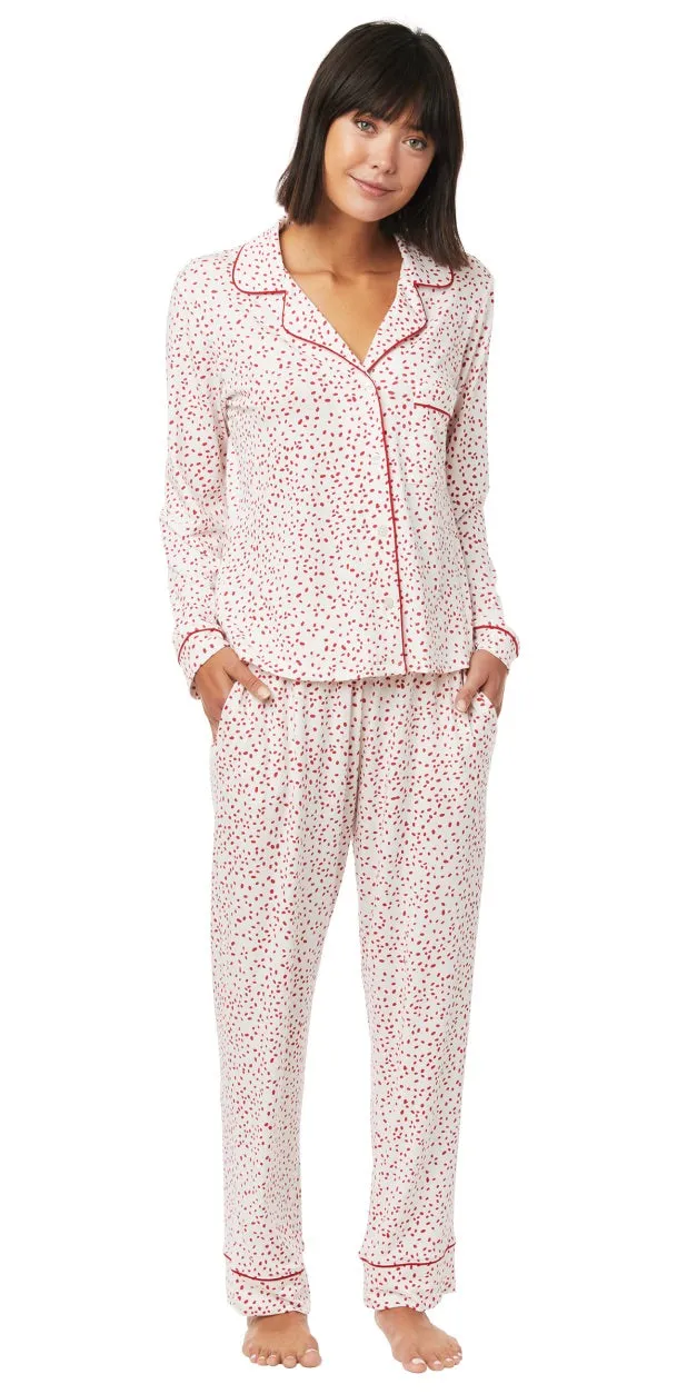 Classic Knit Pajama Set - Red Confetti