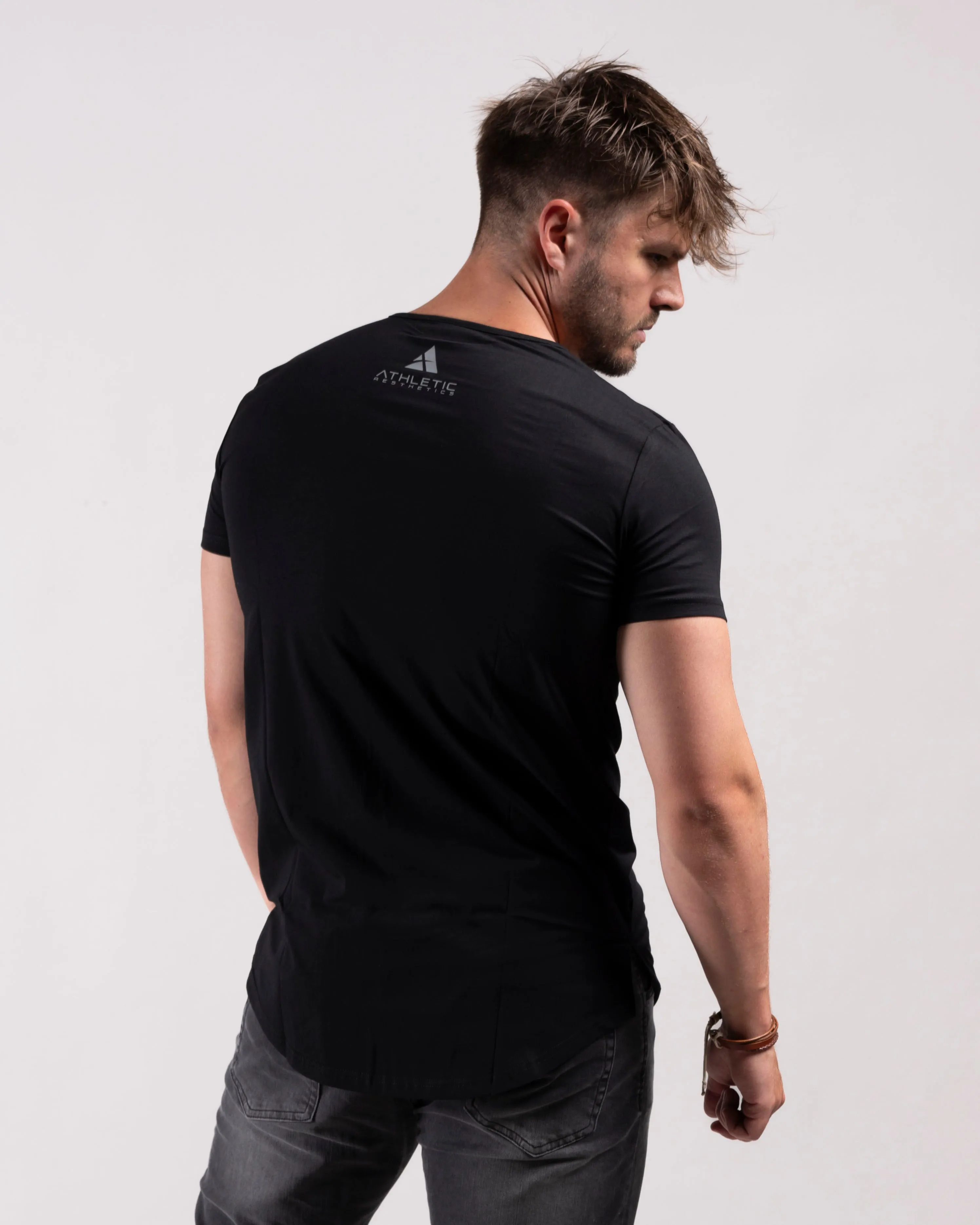 Classic Longline Shirt (Black/Grey)