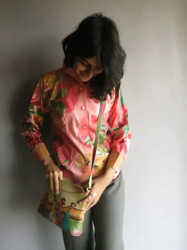 Coral Floral Buttoned Shirt