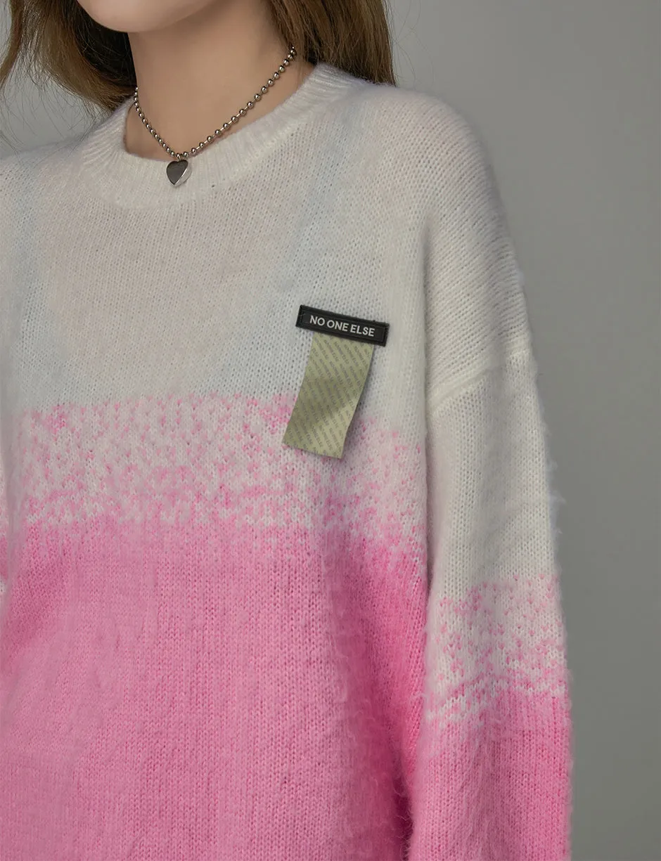 Fading Pink Long Knit Sweater