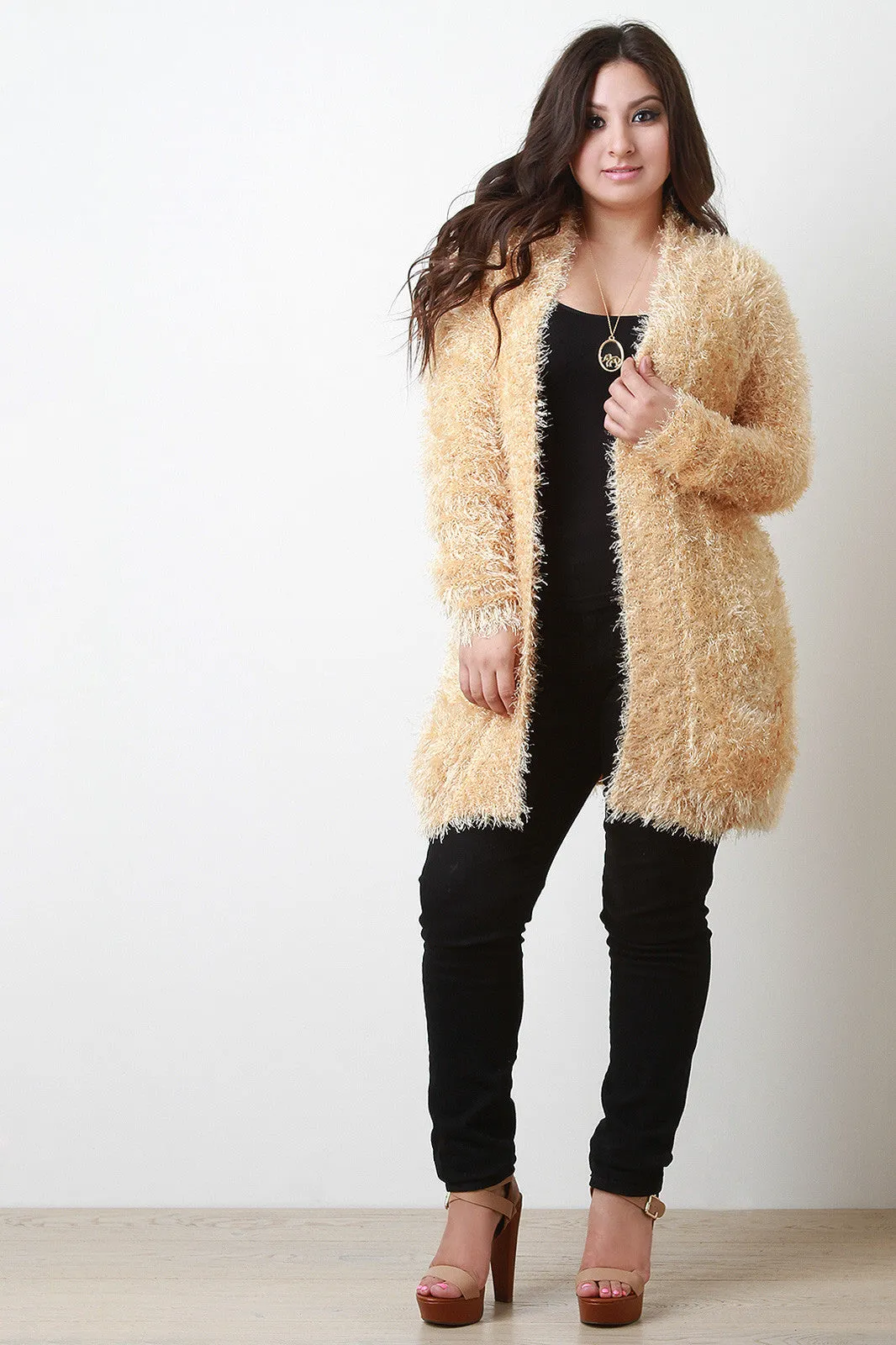 Fuzzy Knit Cardigan