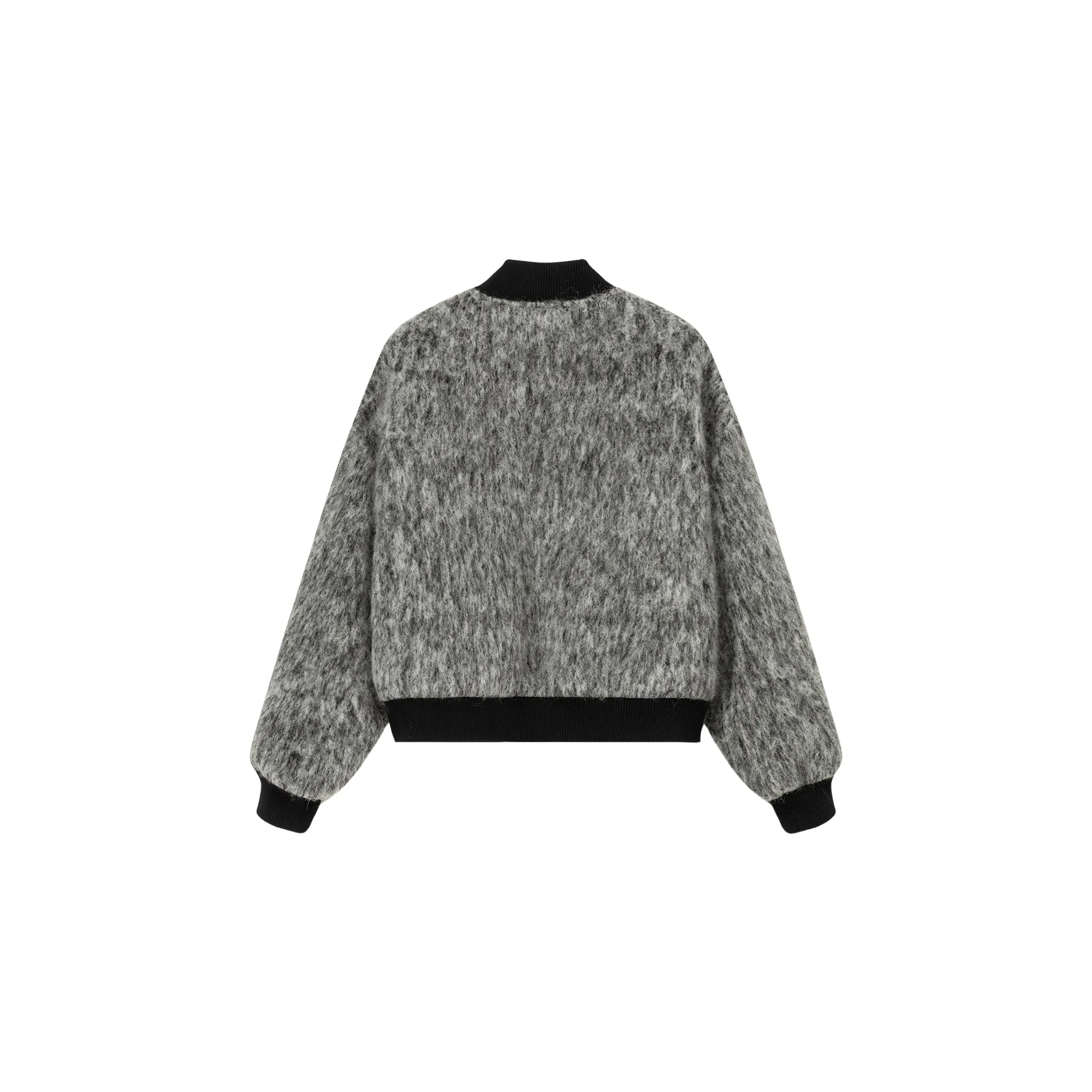 Fuzzy Logo Two Toned Jacket