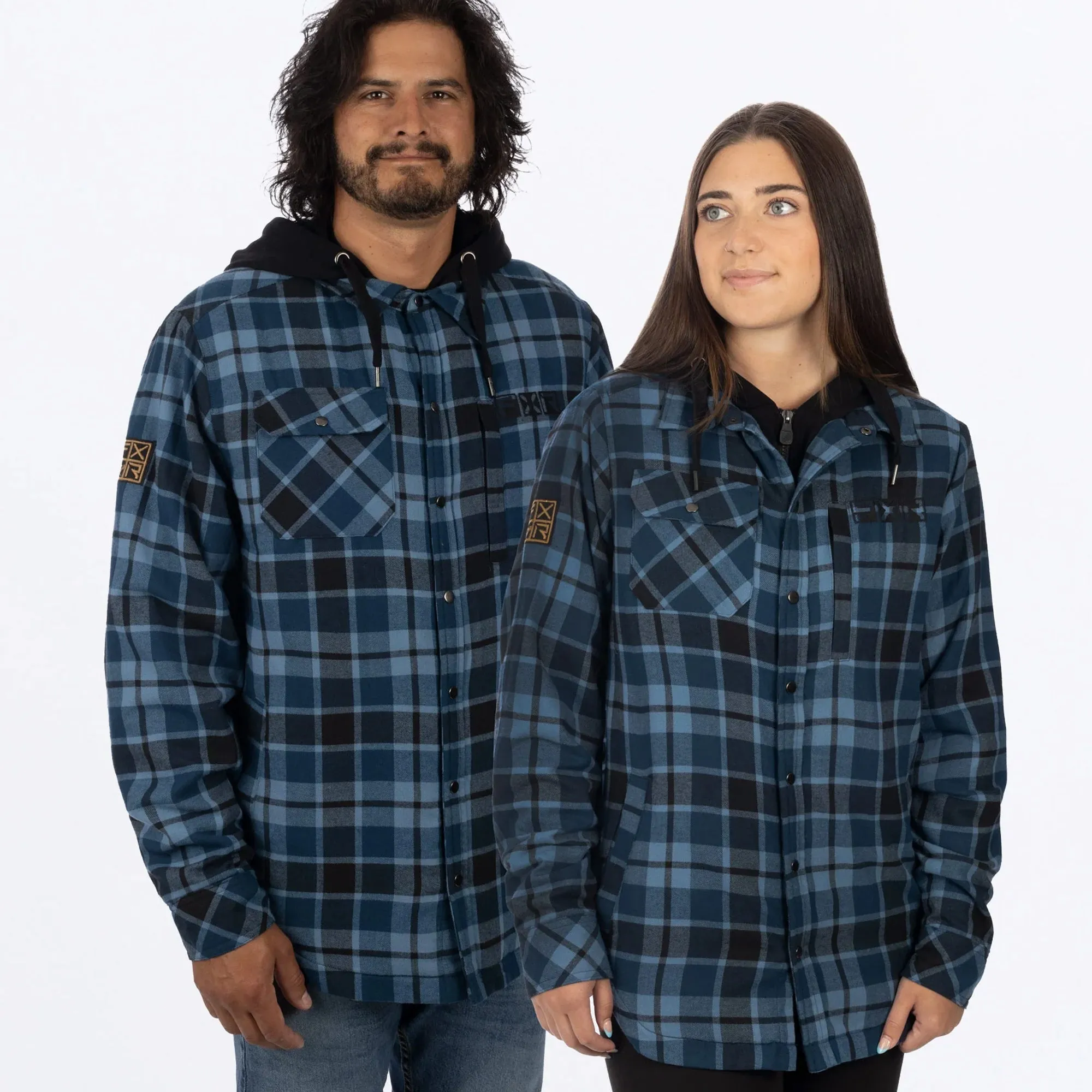 FXR Timber Insulated Flannel Jacket Steel/Slate Blue