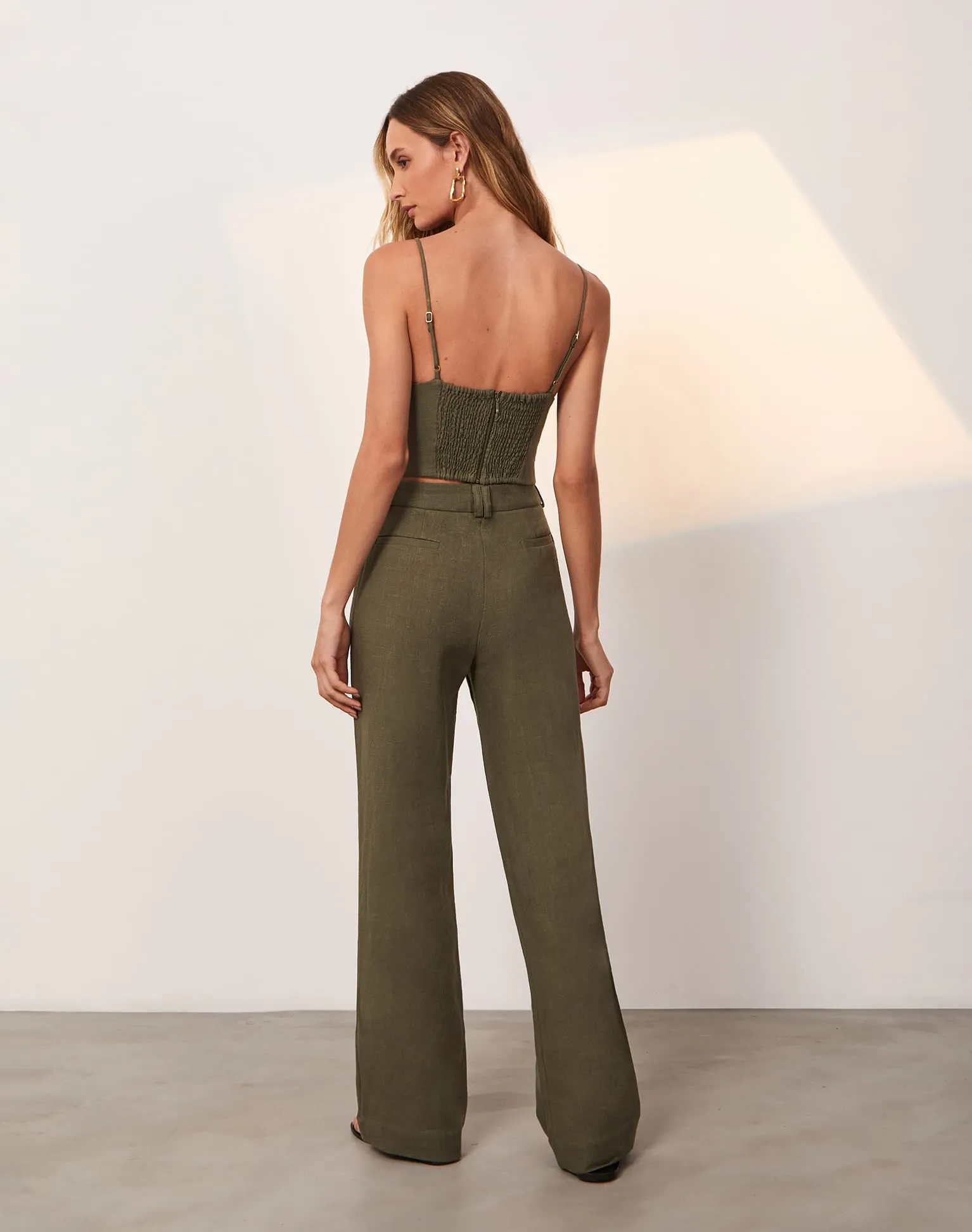 Giulia Tailored Pants - Evergreen