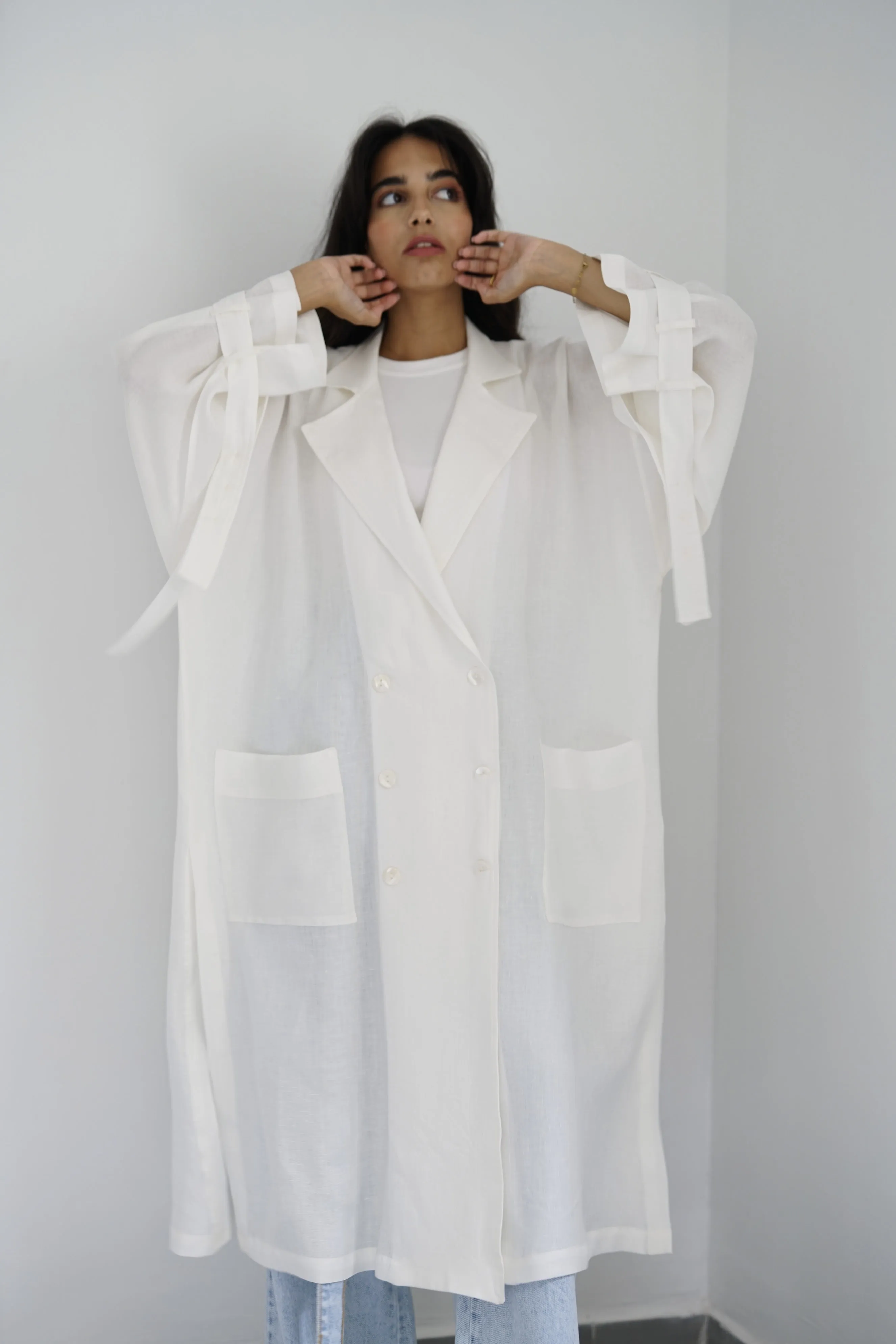 ILLY - Oversized Linen trenchcoat