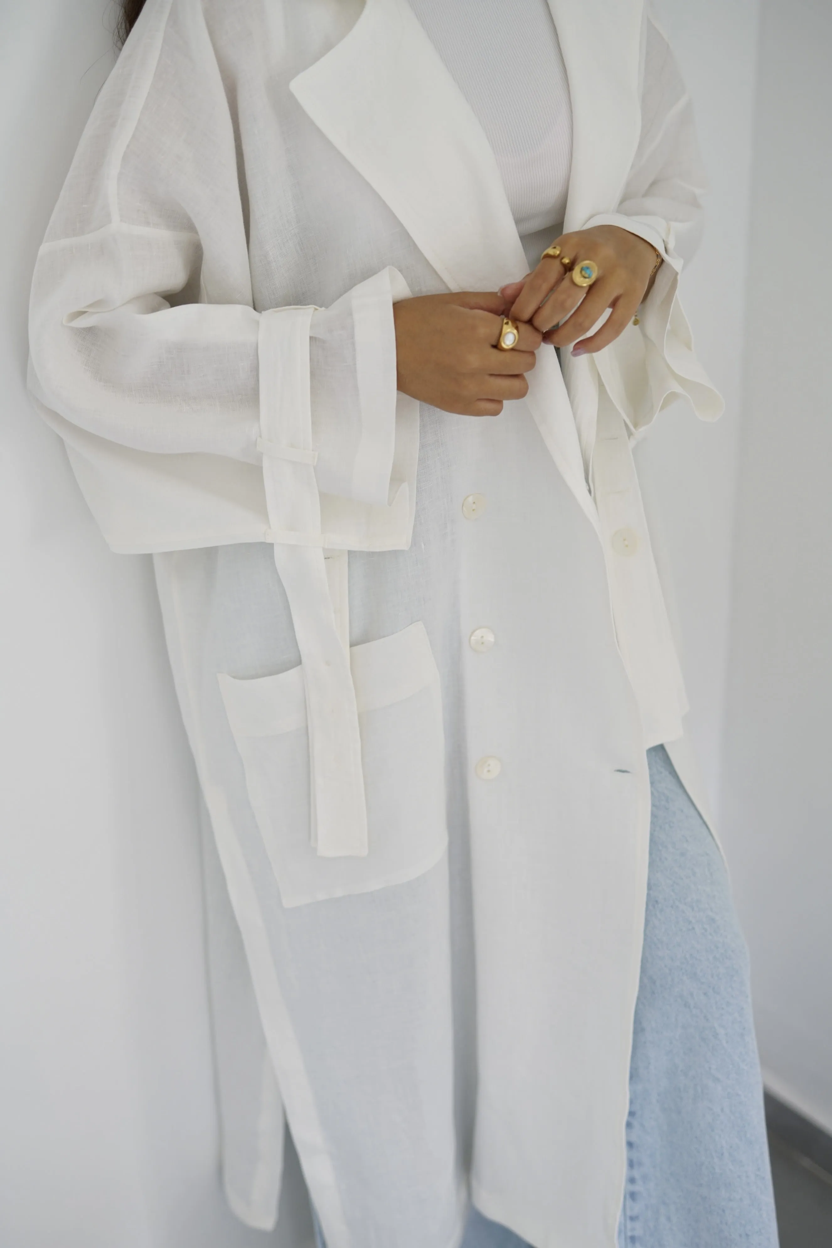 ILLY - Oversized Linen trenchcoat