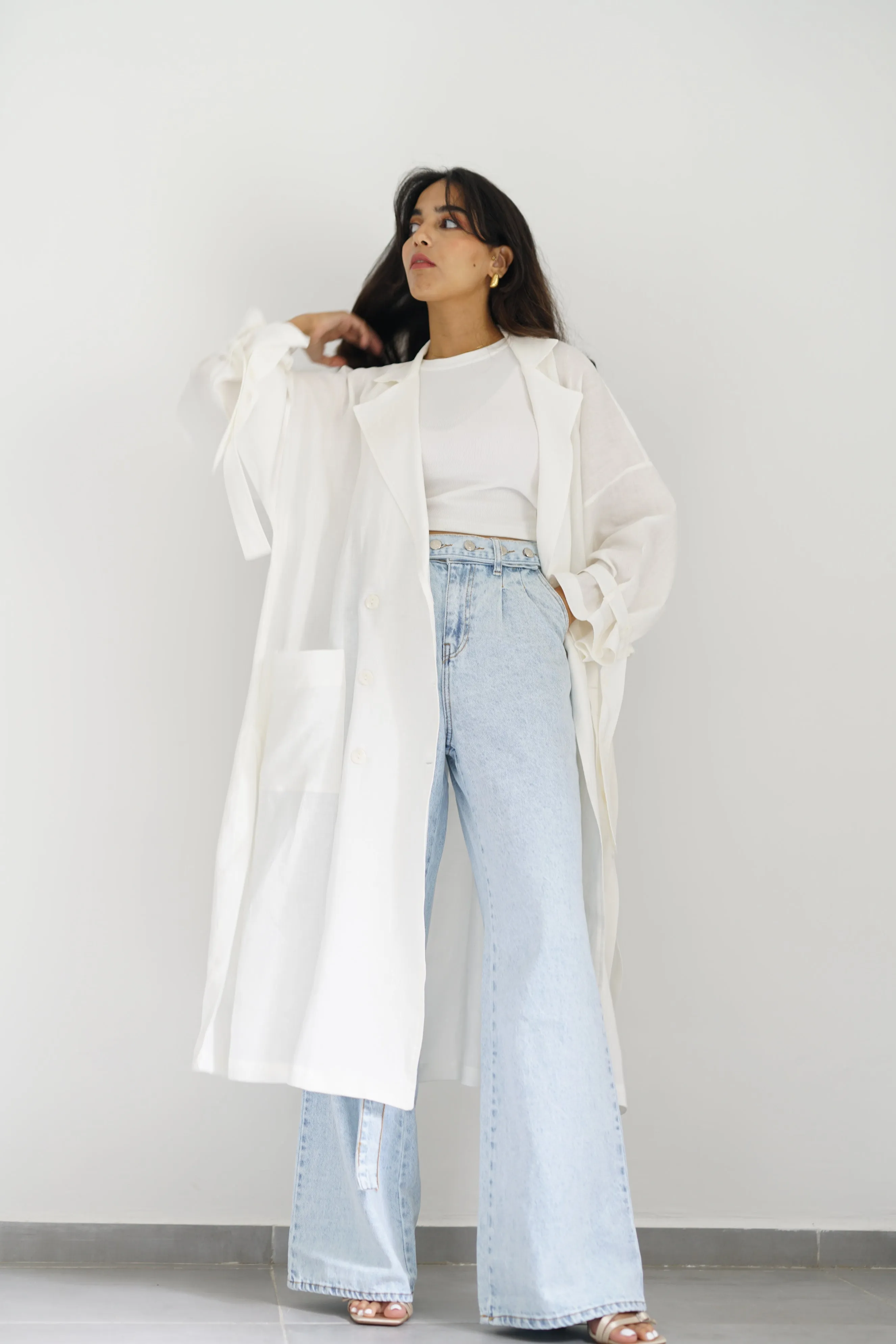 ILLY - Oversized Linen trenchcoat