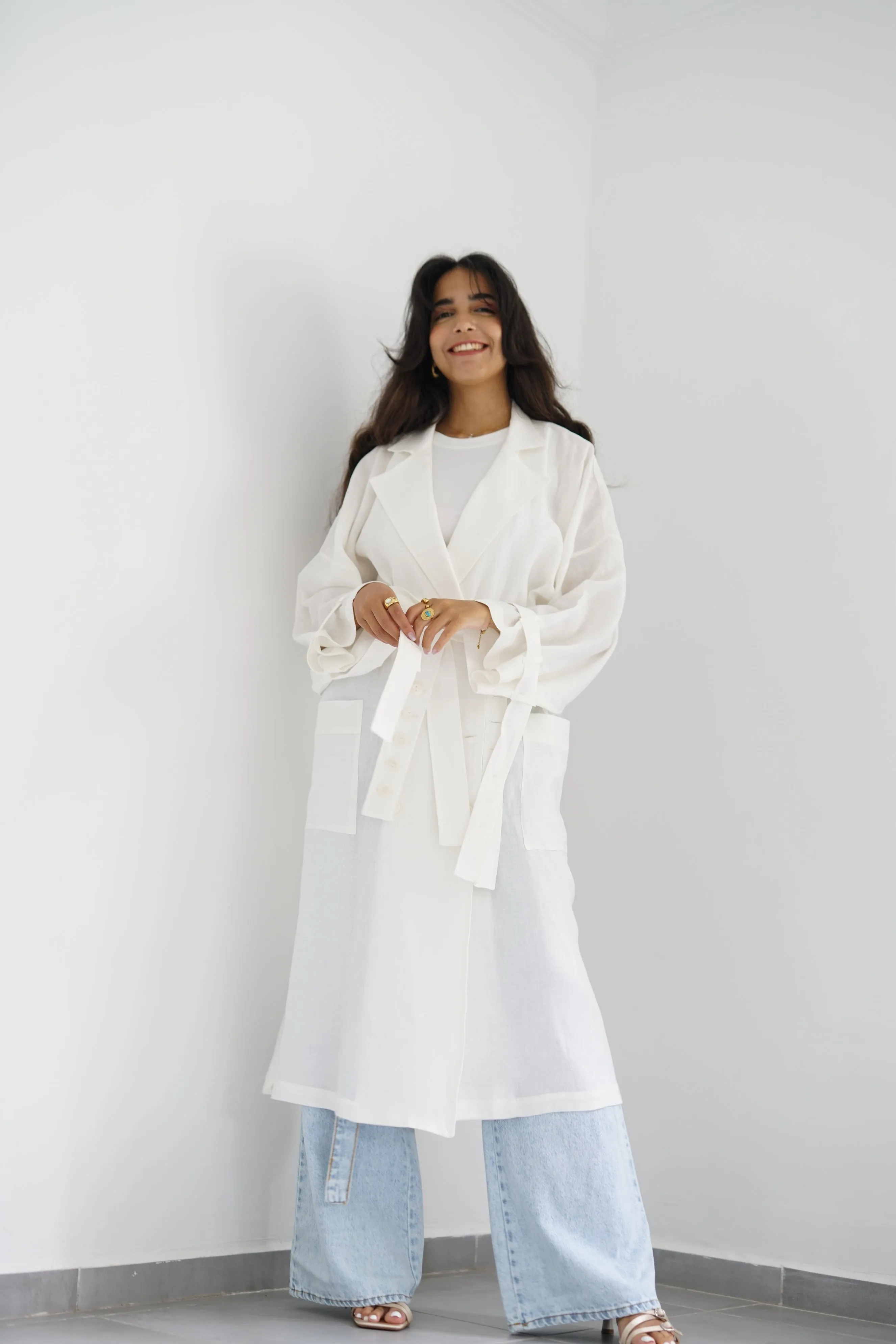 ILLY - Oversized Linen trenchcoat