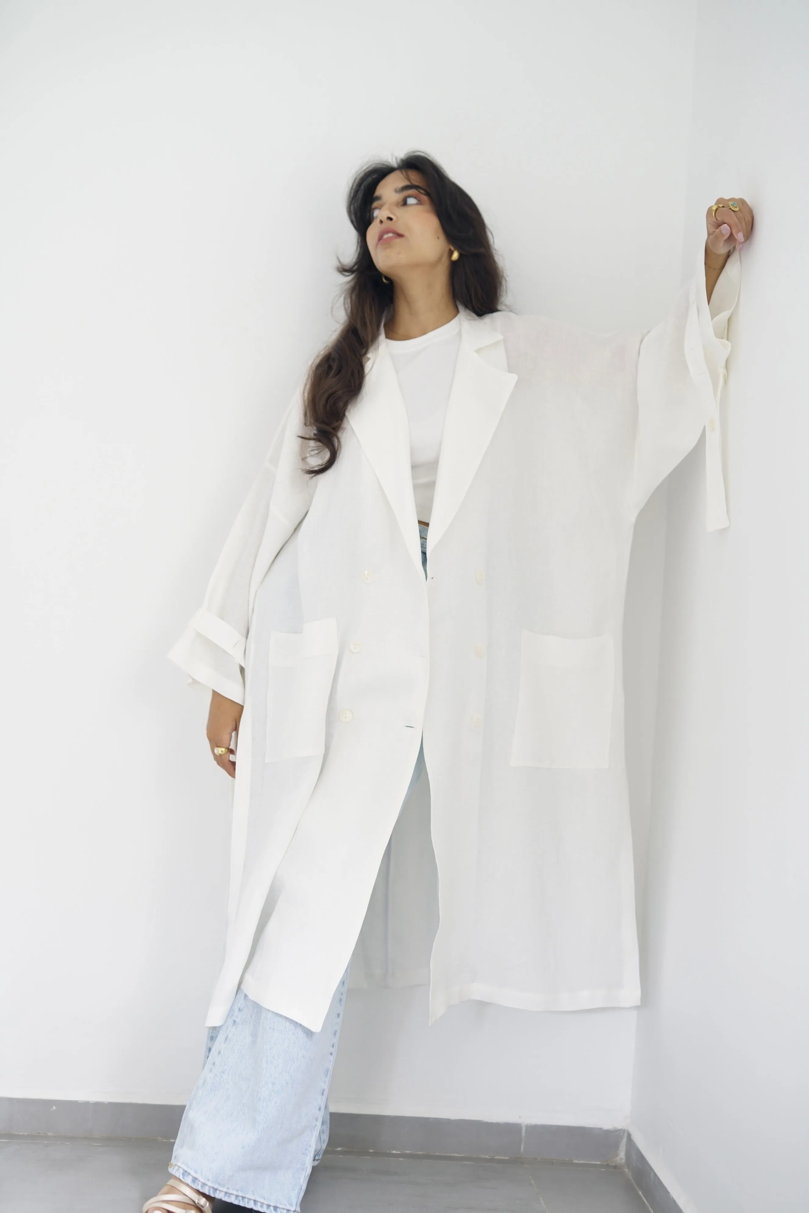 ILLY - Oversized Linen trenchcoat