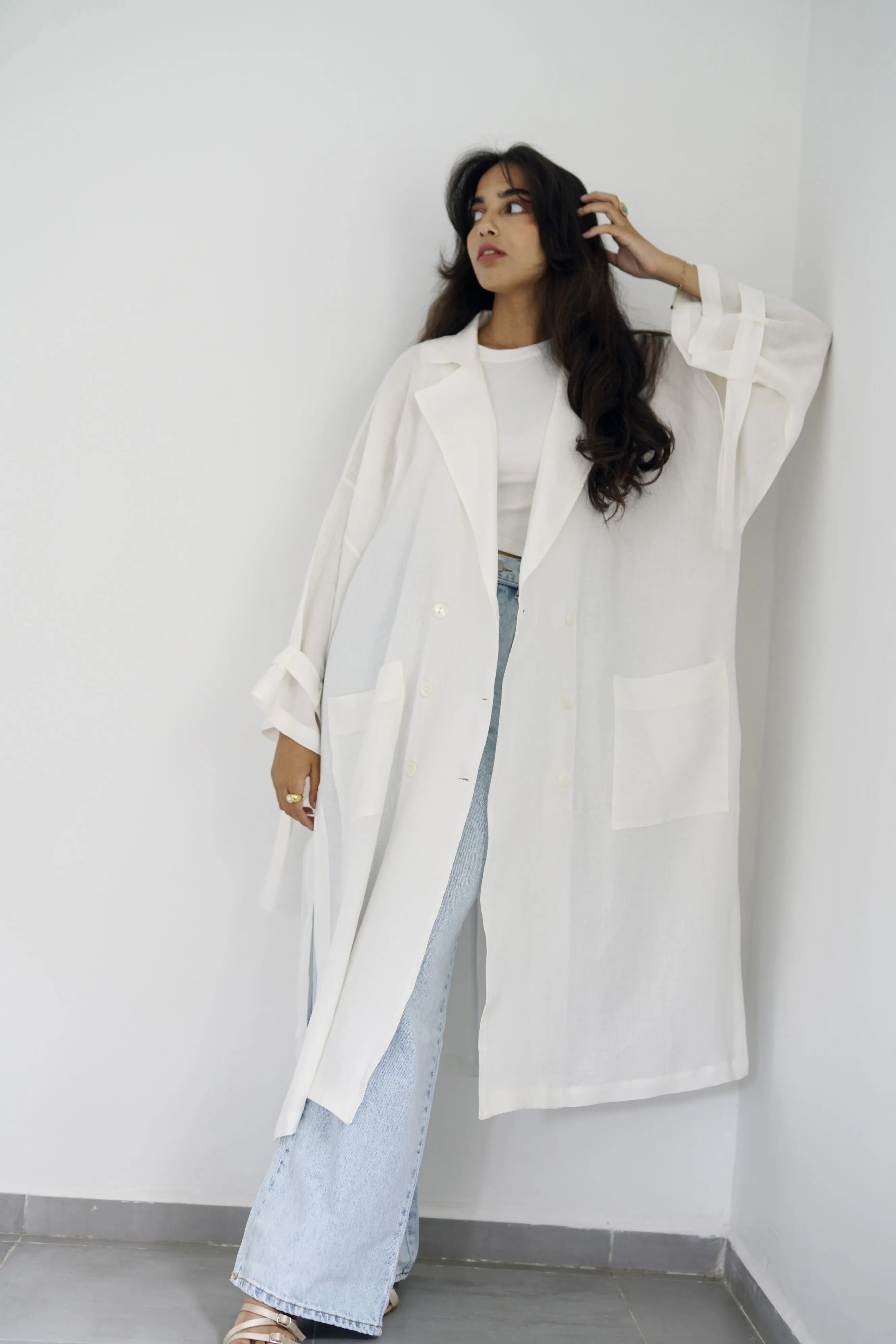 ILLY - Oversized Linen trenchcoat