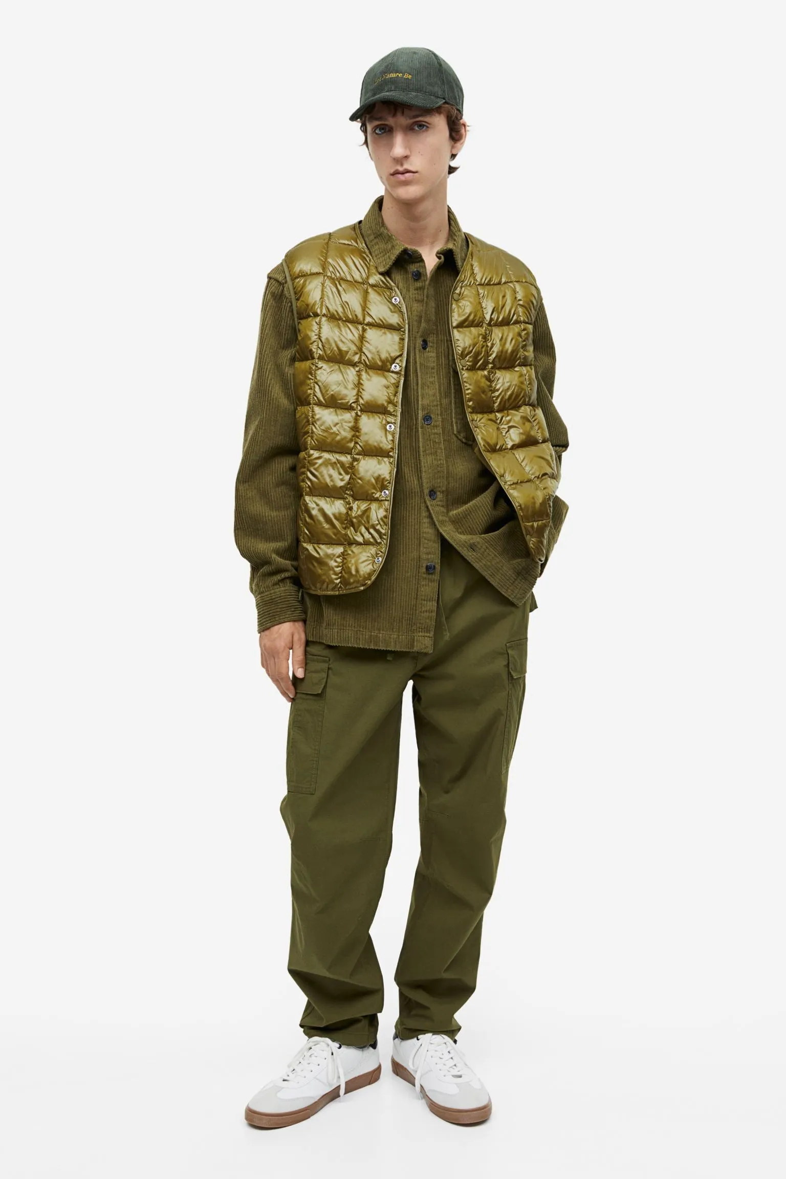 Insulated vest H&M Slim Fit Padded, olive