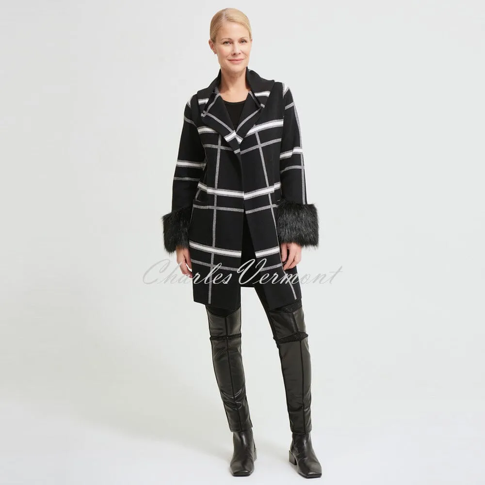 Joseph Ribkoff Coat (Detachable Faux Fur Cuff) – Style 213904