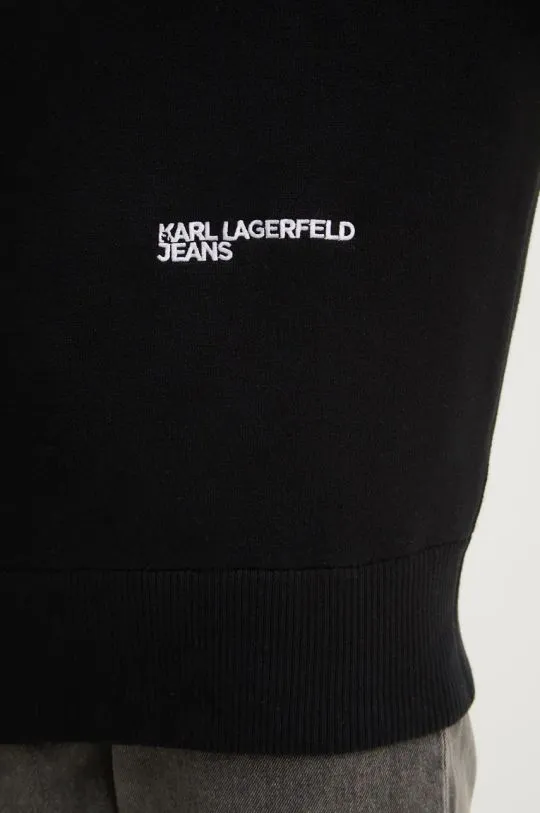 Karl Lagerfeld Cotton Regular Fit Knitted Sweater | Black