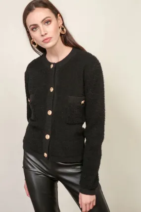 Khloe Black Knit Cardigan