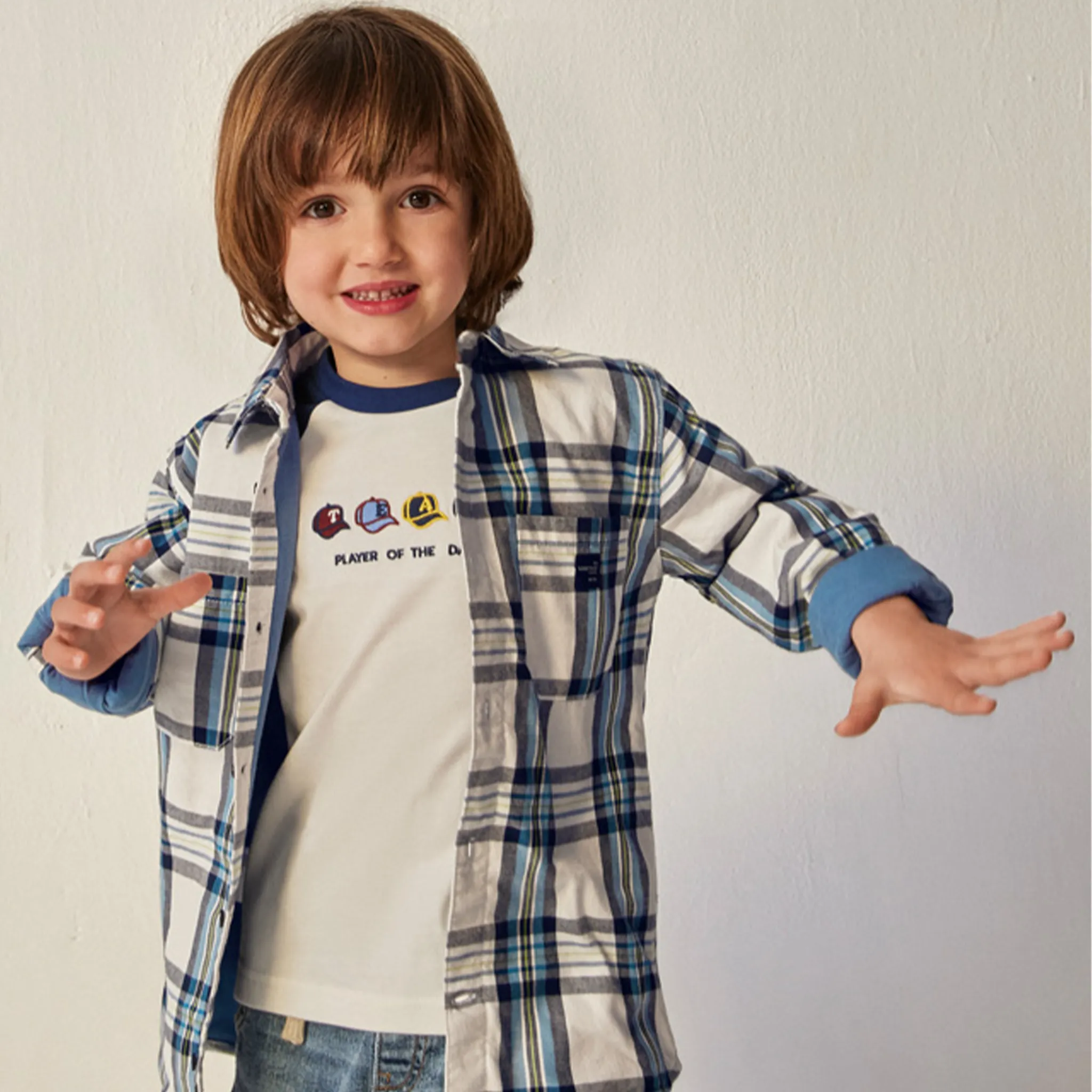 Kids Checkered Dress Shirts For Boys