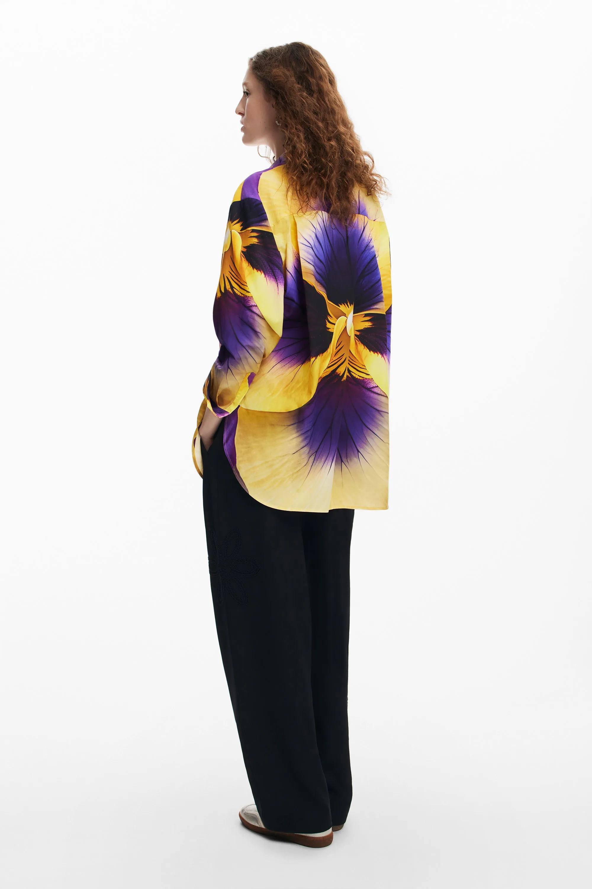 Large Flower Shirt - Yellow