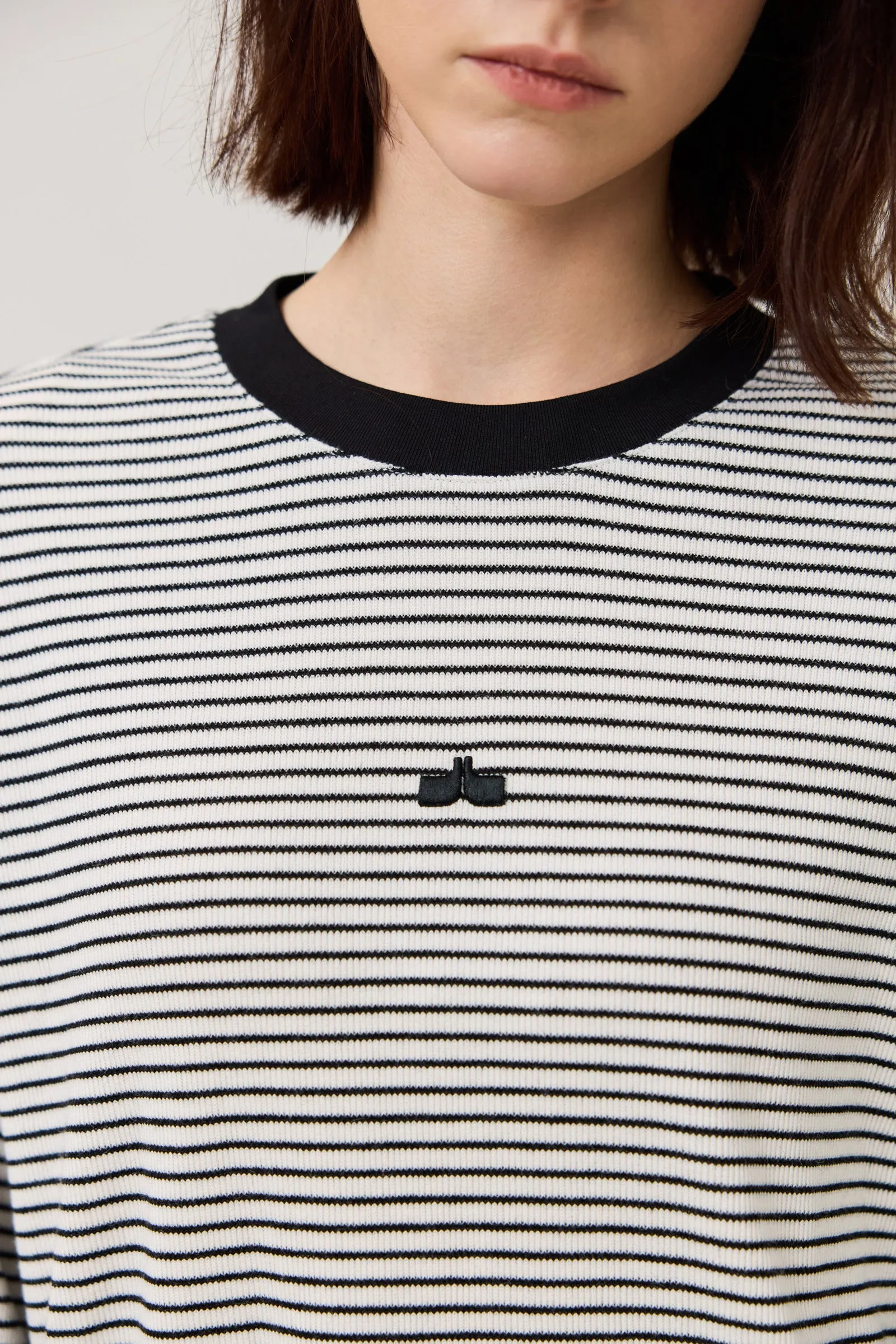 LILY Classic Striped Casual Pullover Crewneck Sweatshirt