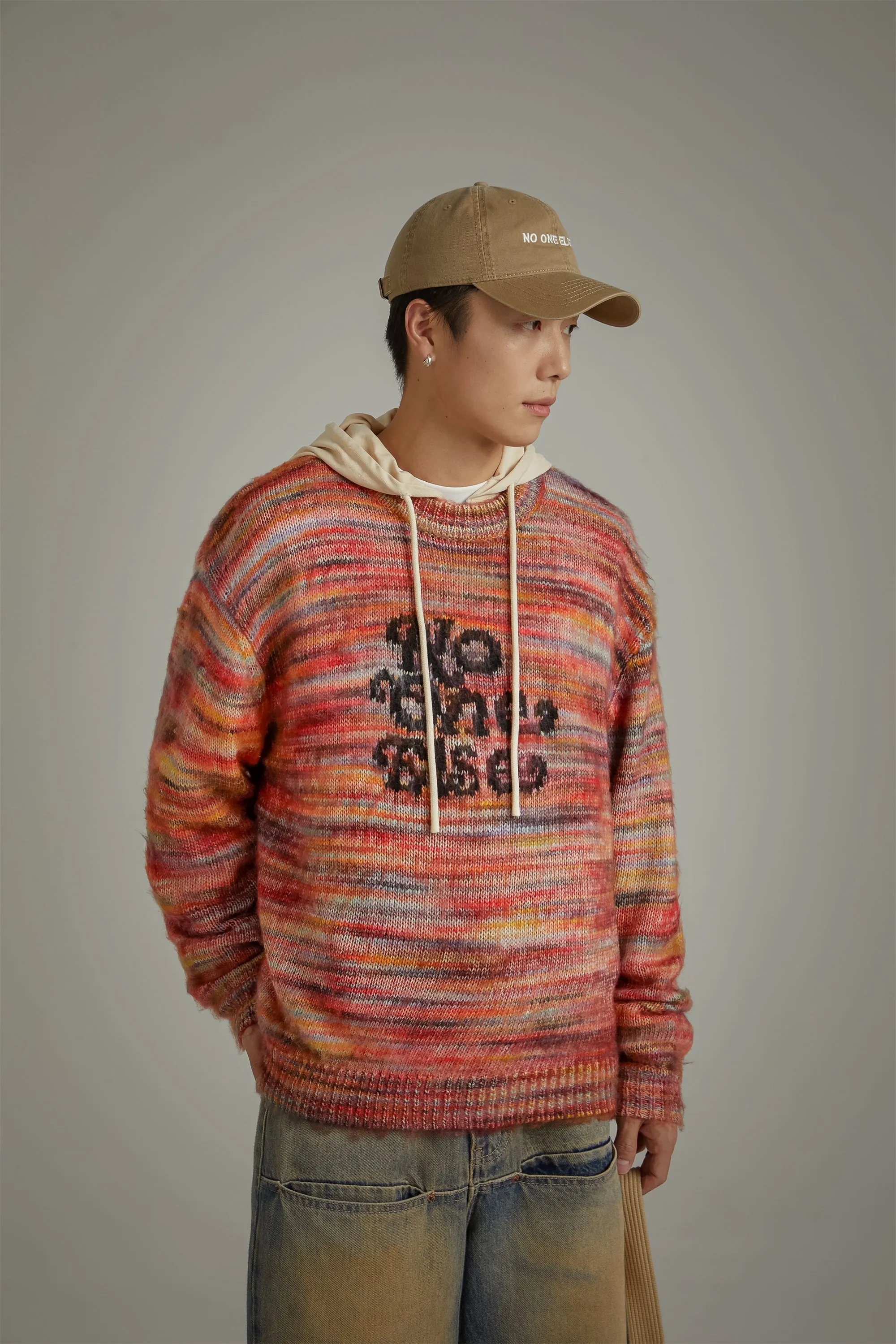 Logo Rainbow Loose Knit Sweater