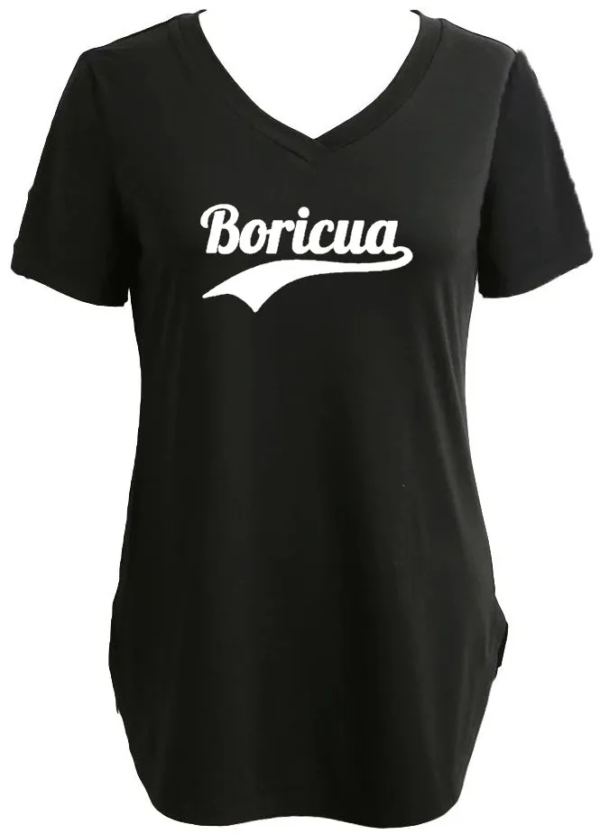 Longline Tee/Tunic With Boricua Graphic