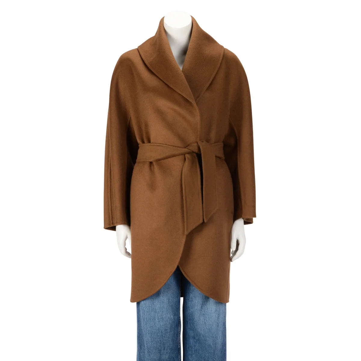 Max Mara Caramel Cashmere Belted Coat IT 36