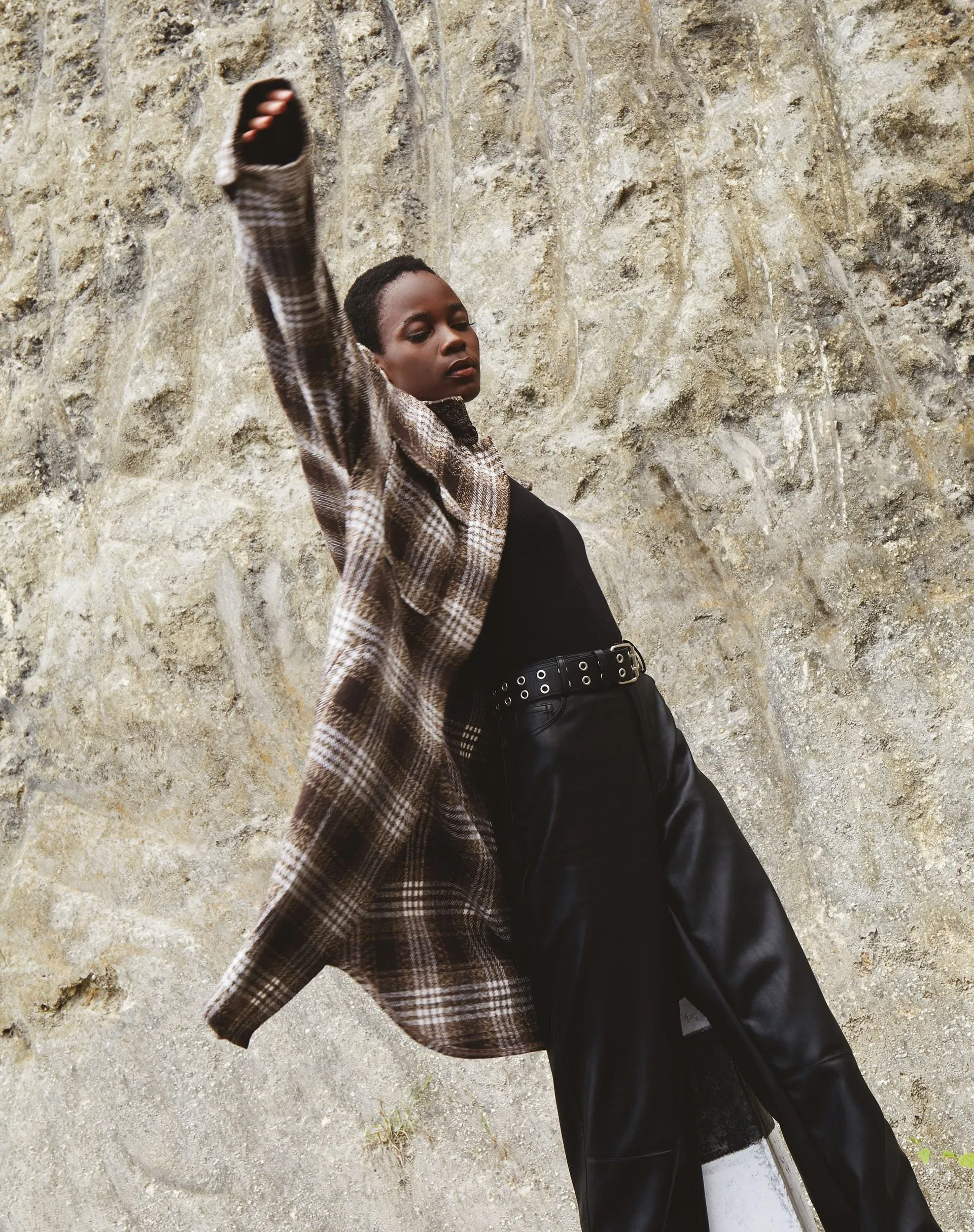 Maxiella Shirt in Brown Check