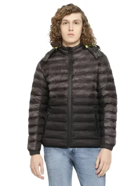 Mettle Men Grey Camouflage Puffer Jacket