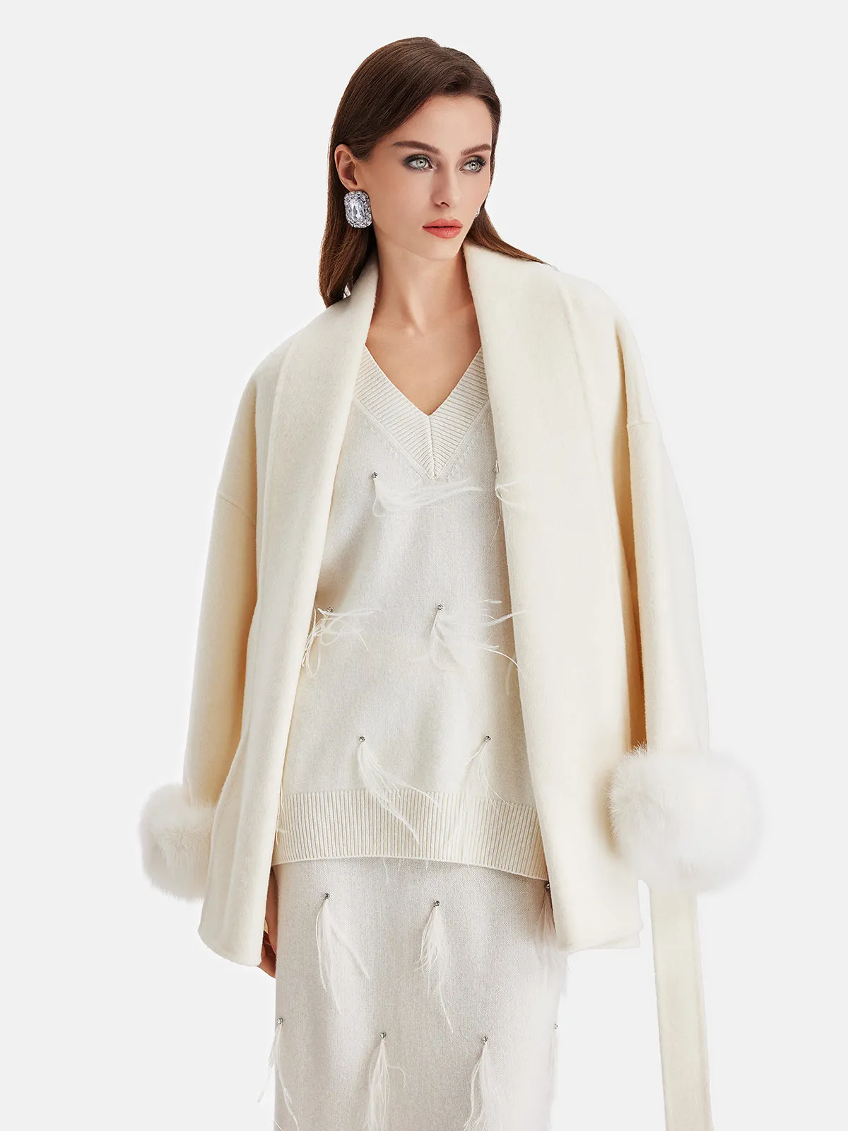 Minimalist Plush Cuffs Jacket