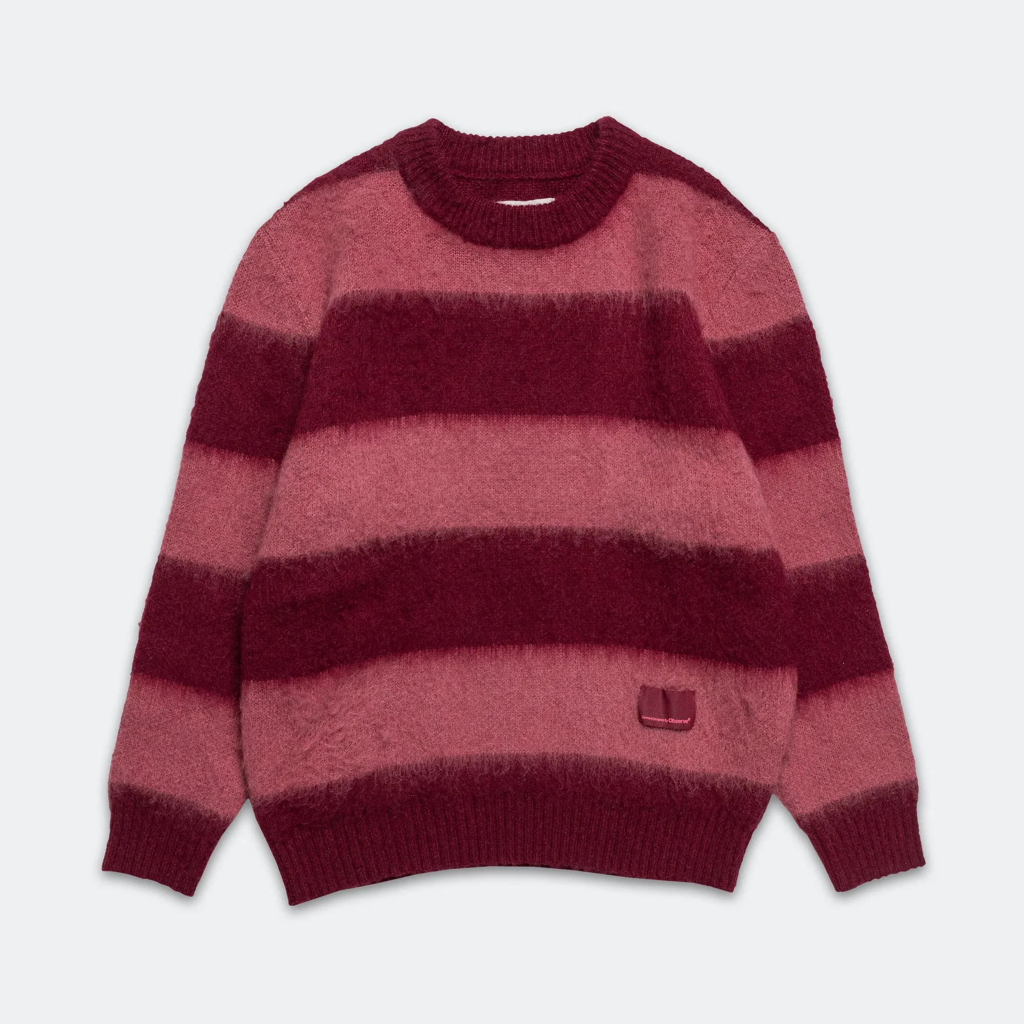 Mohair Striped Knit - Rose