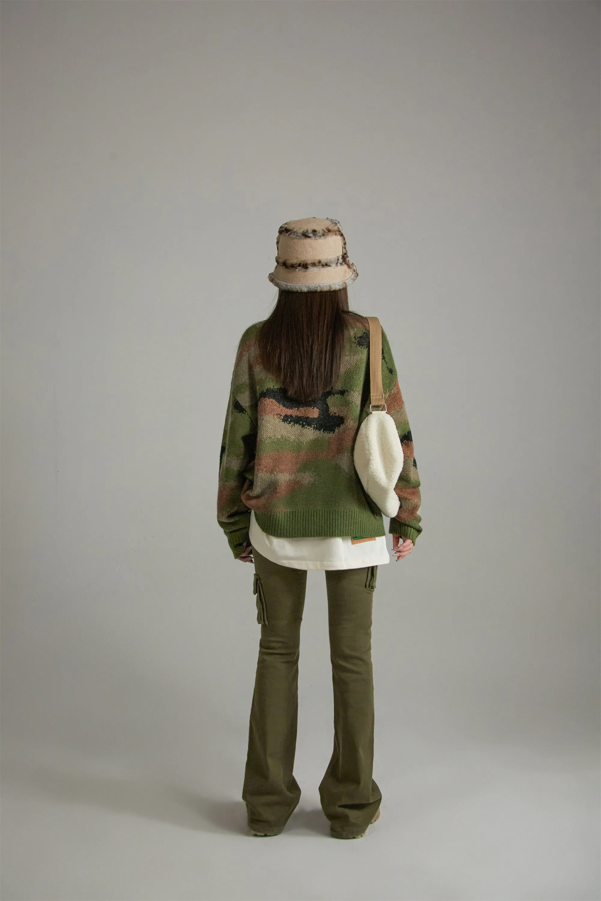 Noe Logo Camouflage Knit Sweater