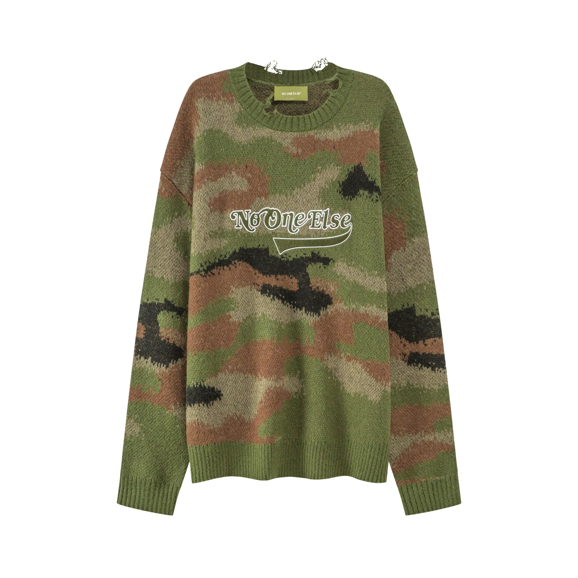 Noe Logo Camouflage Knit Sweater