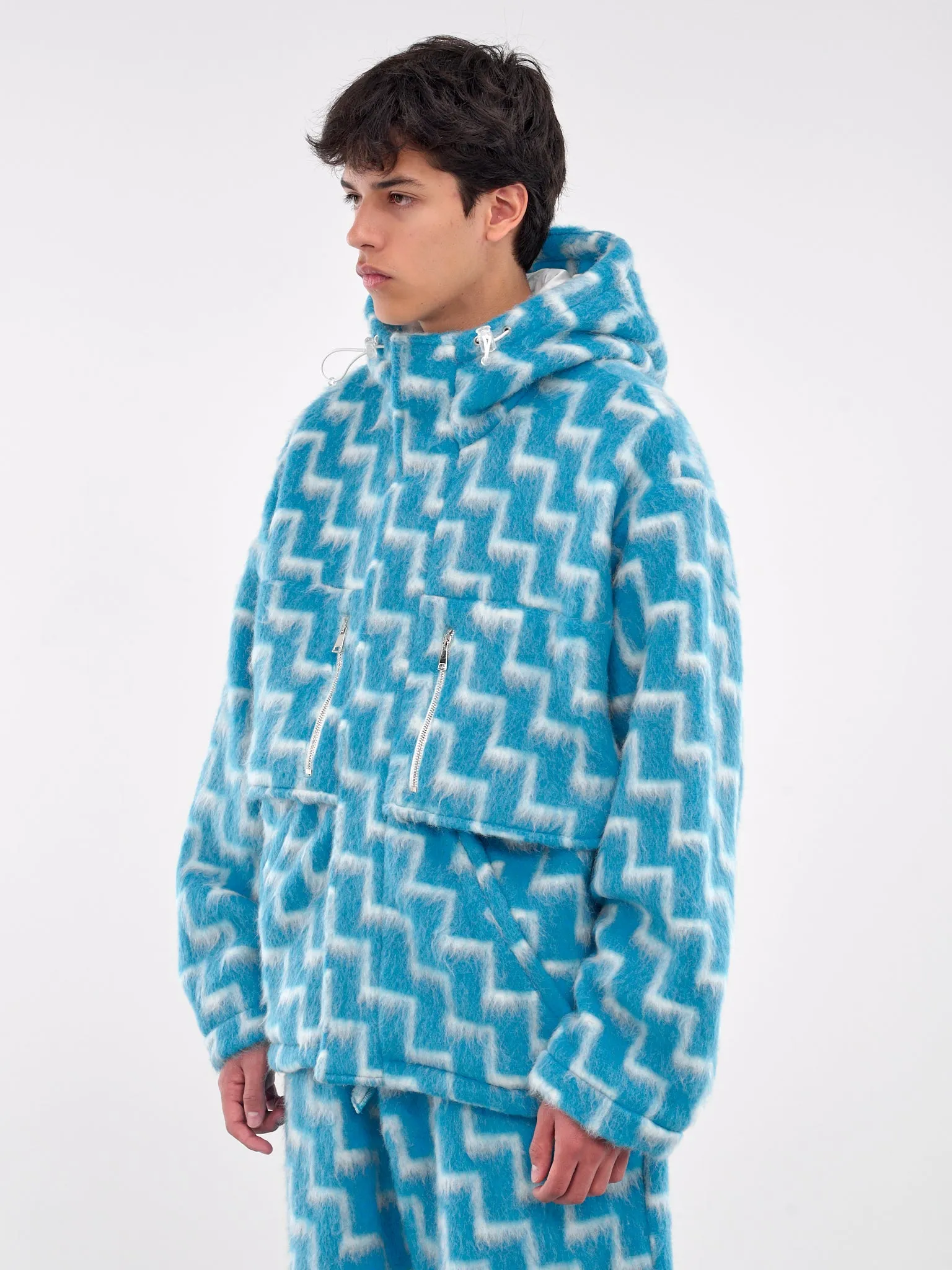 Oversized Fish Jacket (OT002001-BLUE-WHITE)