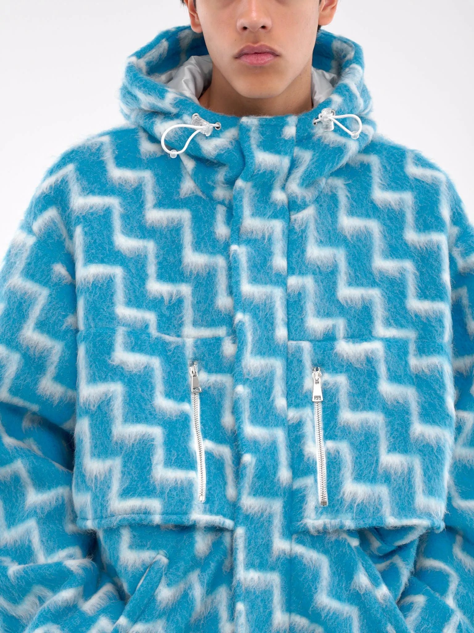 Oversized Fish Jacket (OT002001-BLUE-WHITE)