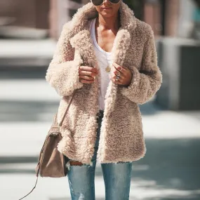 Plush Midi jacket coat