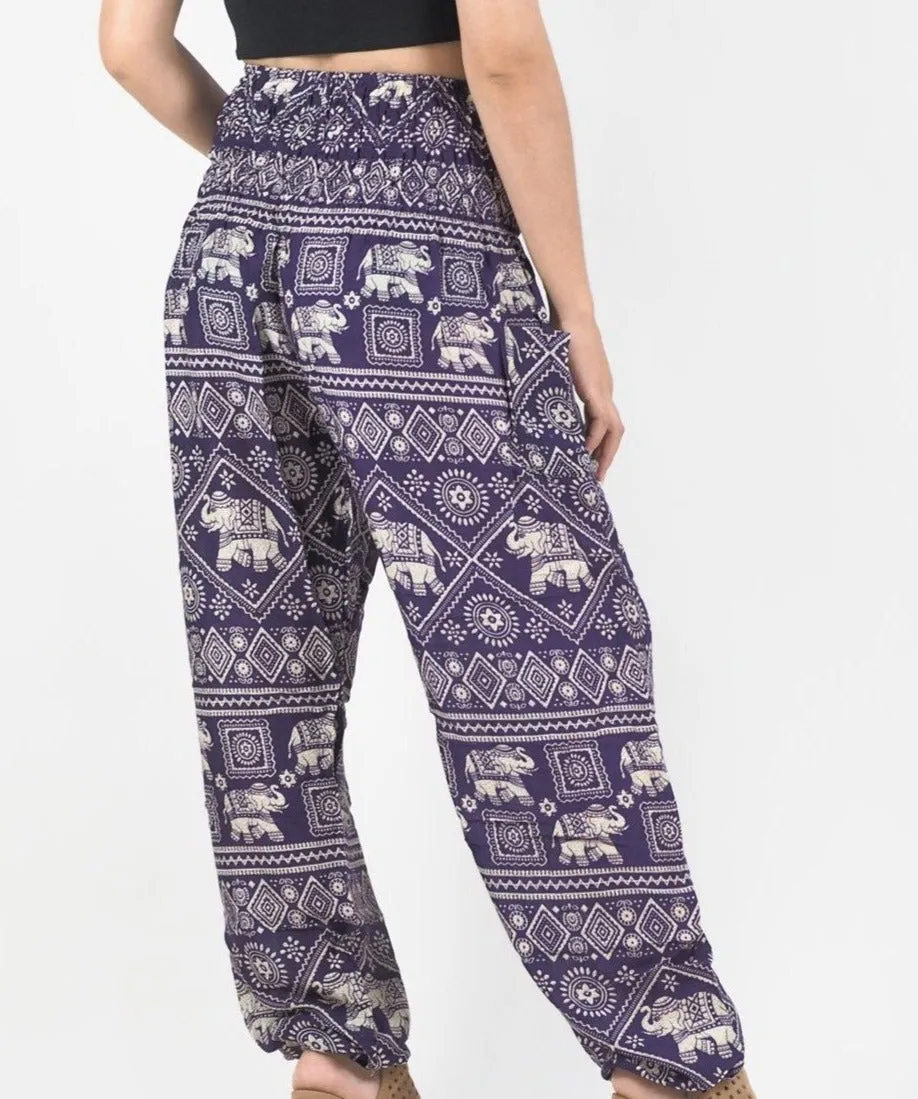 Purple Classic Elephant Pants