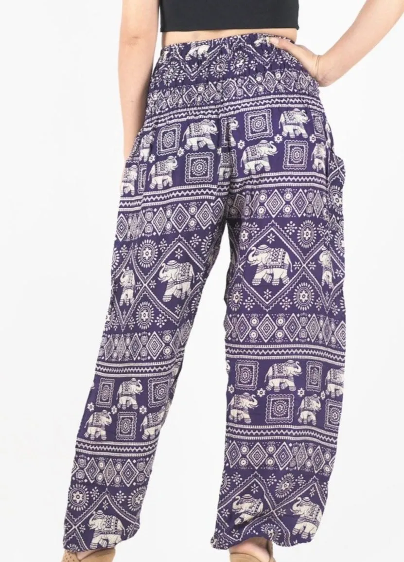 Purple Classic Elephant Pants