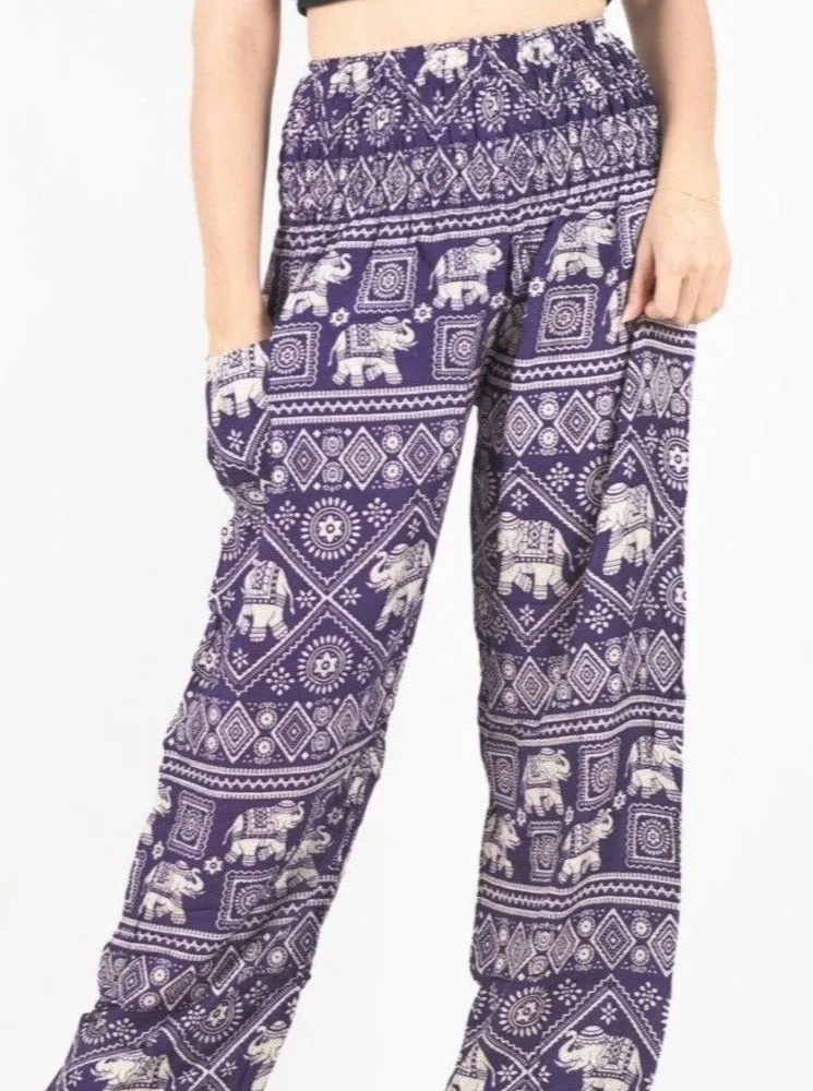 Purple Classic Elephant Pants