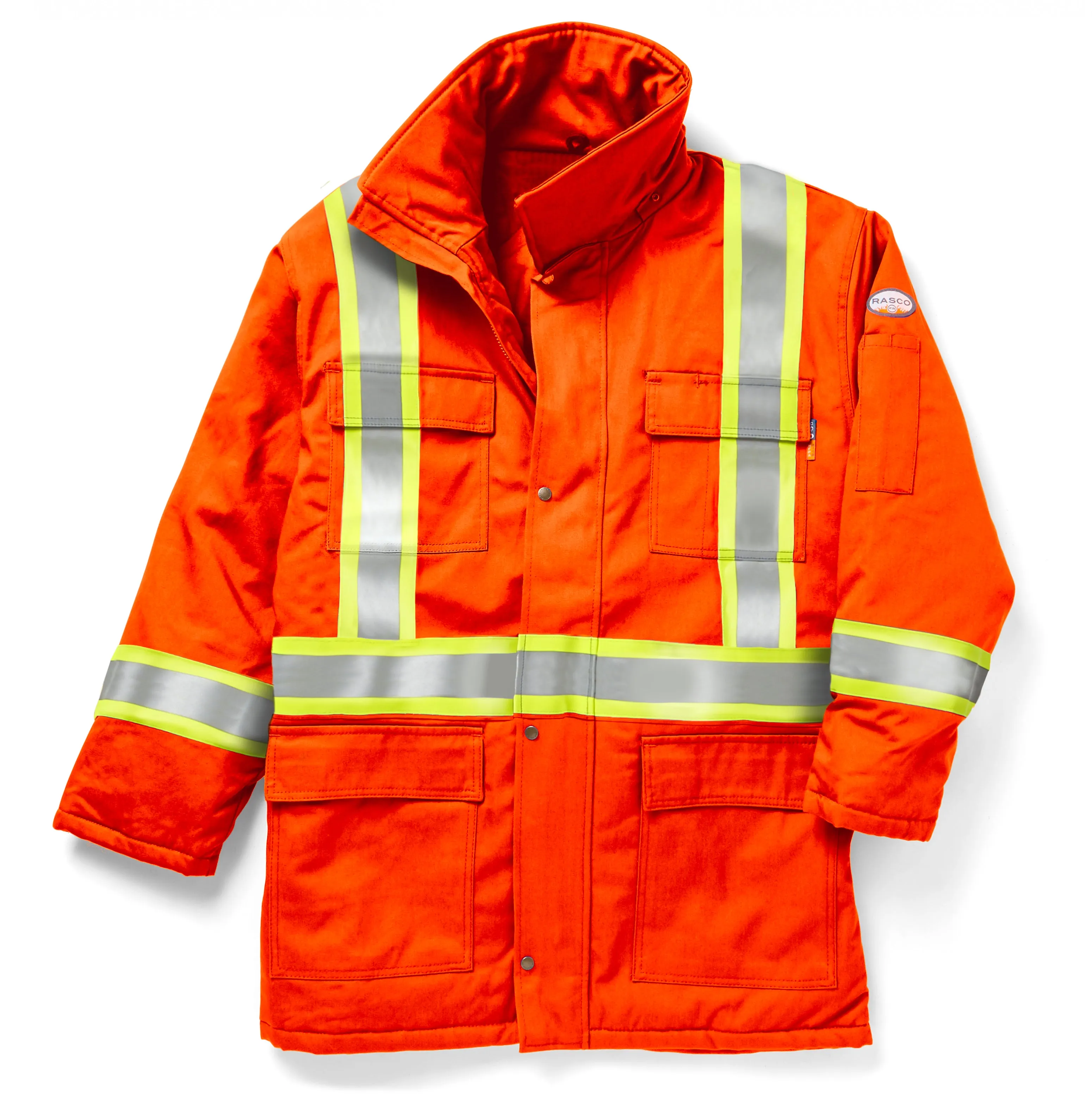 RASCO FR HI VIS INSULATED PARKA JACKET