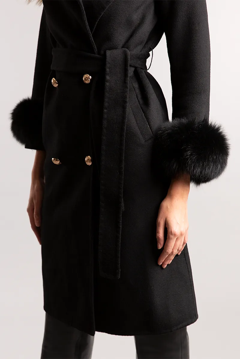 Sloane Wool Coat Black Noir