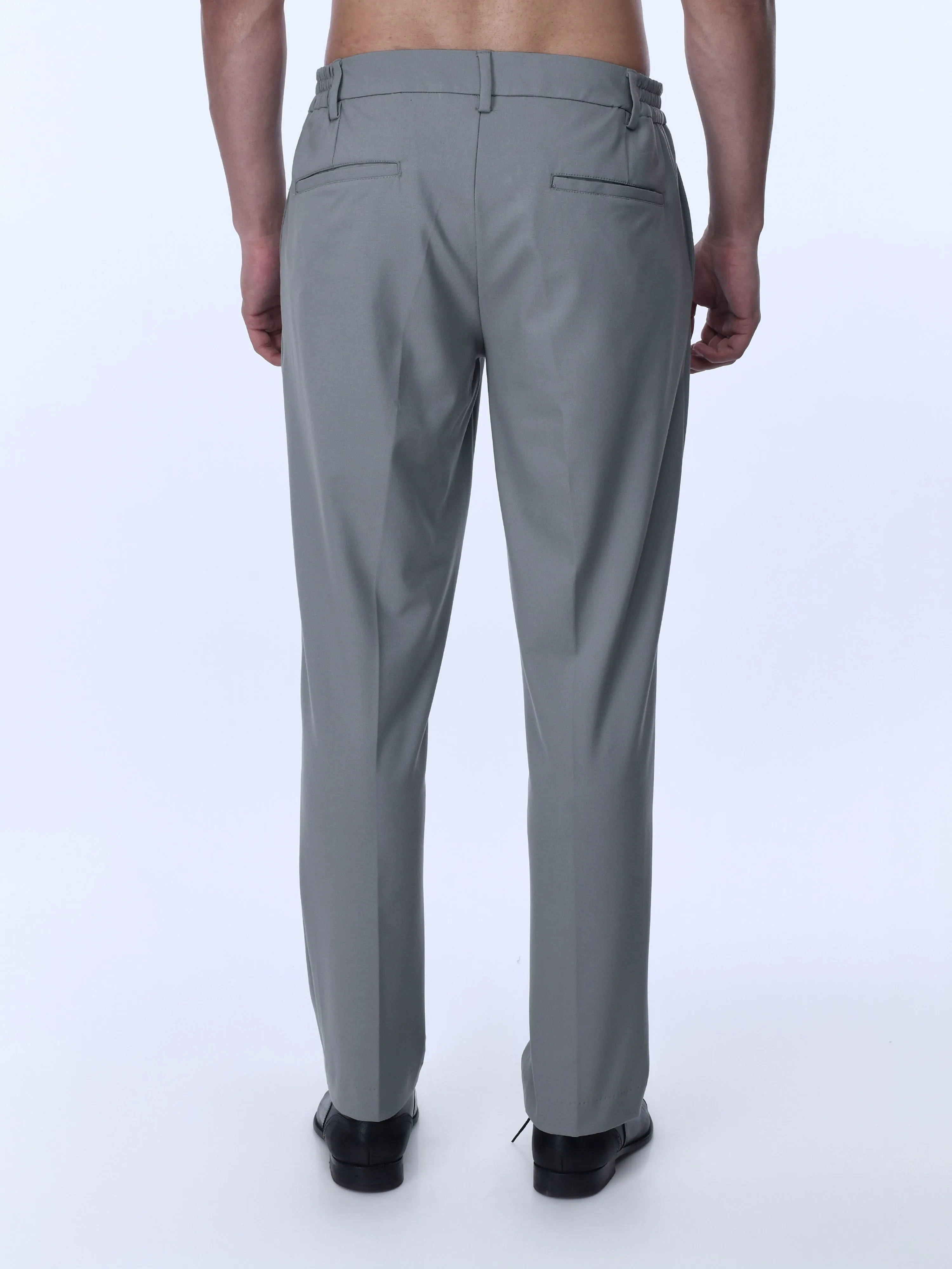 Soft Miracle Light Grey Tailored Trousers