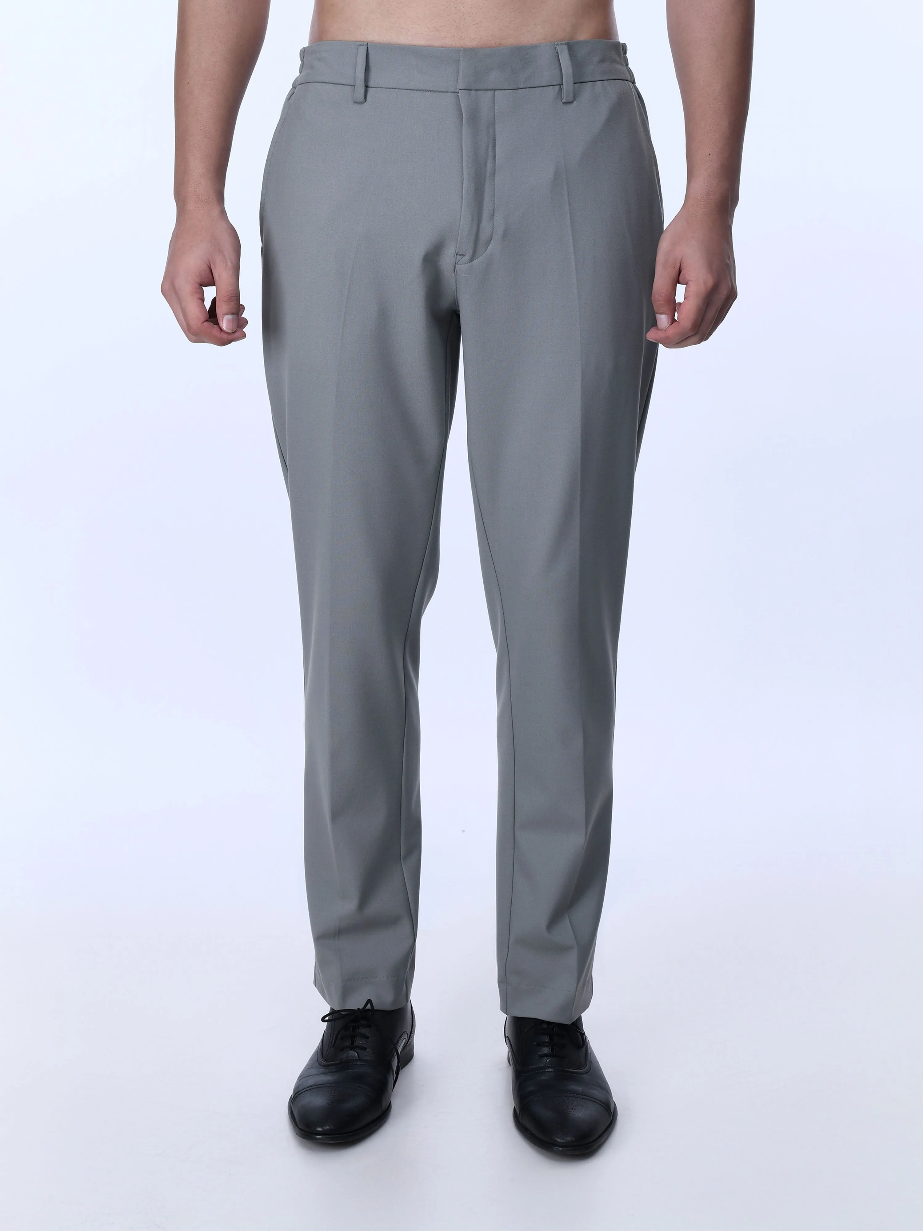 Soft Miracle Light Grey Tailored Trousers