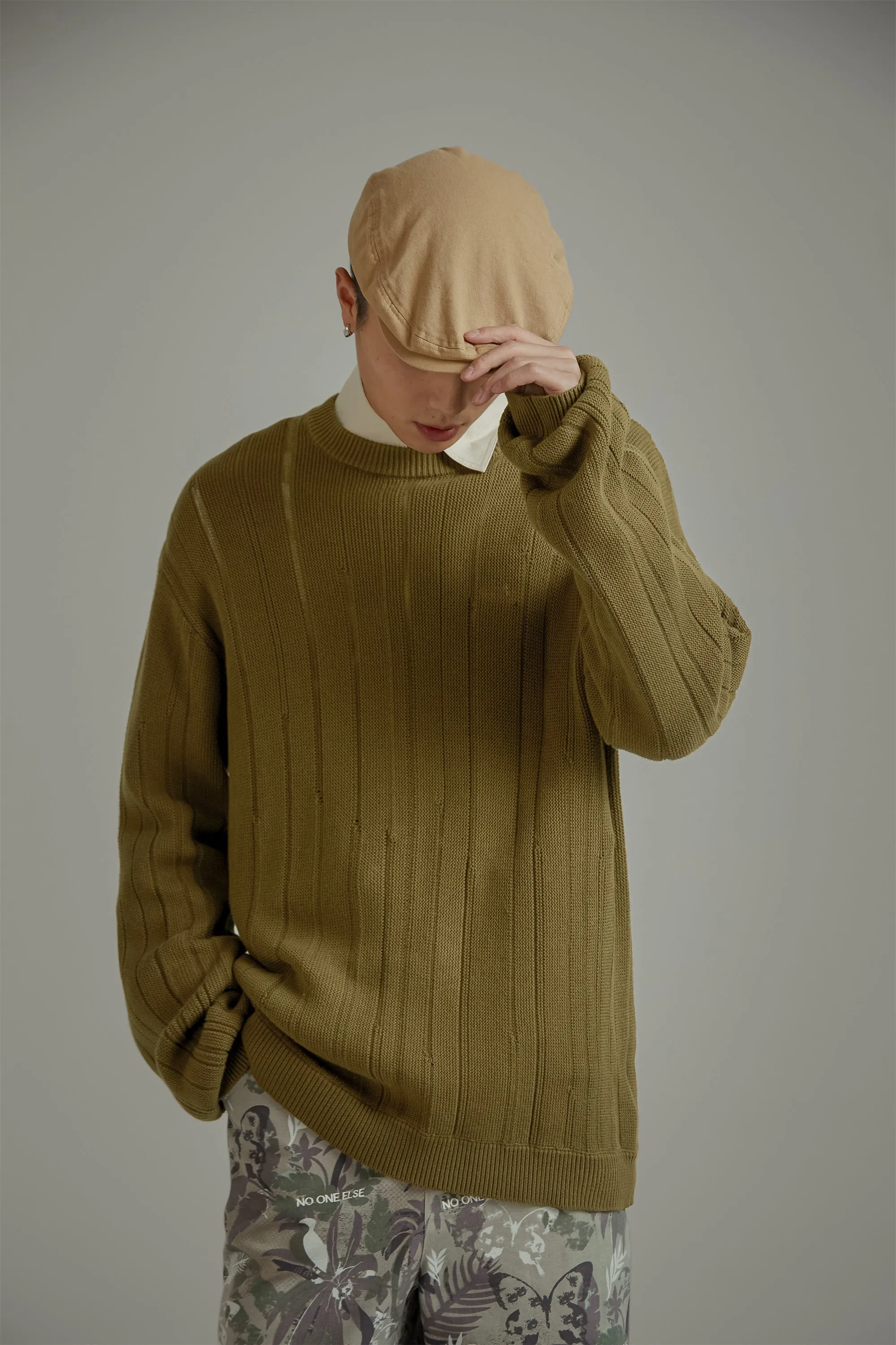 Solid Color Loosefit Knitted Sweater