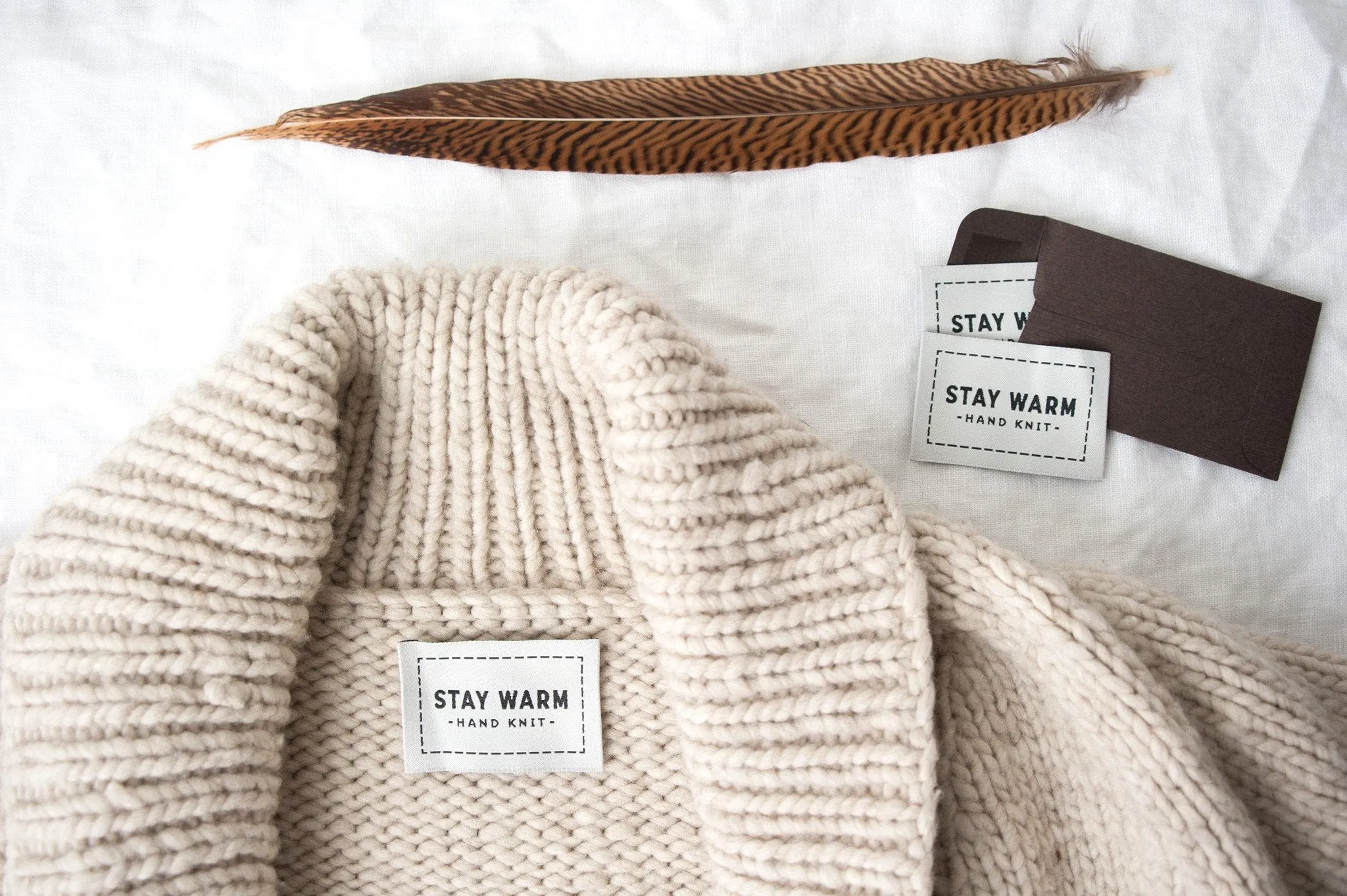 Stay Warm Woven Labels