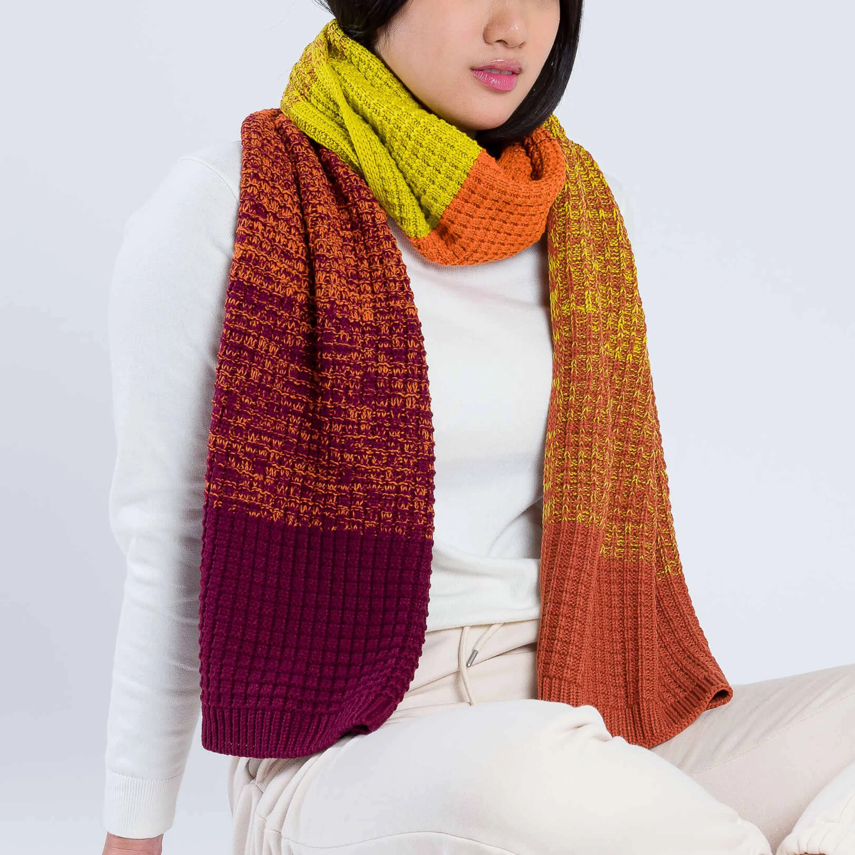 Sunrise Sunset Knit Scarf