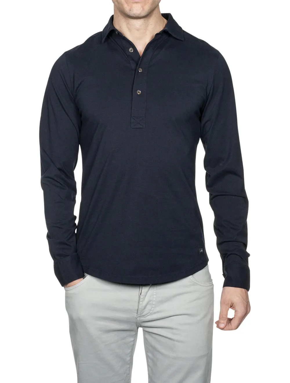 Tailored Jersey Poloshirt Navy Blue