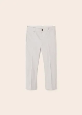 Tailored Linen Pants, Stone, 3514