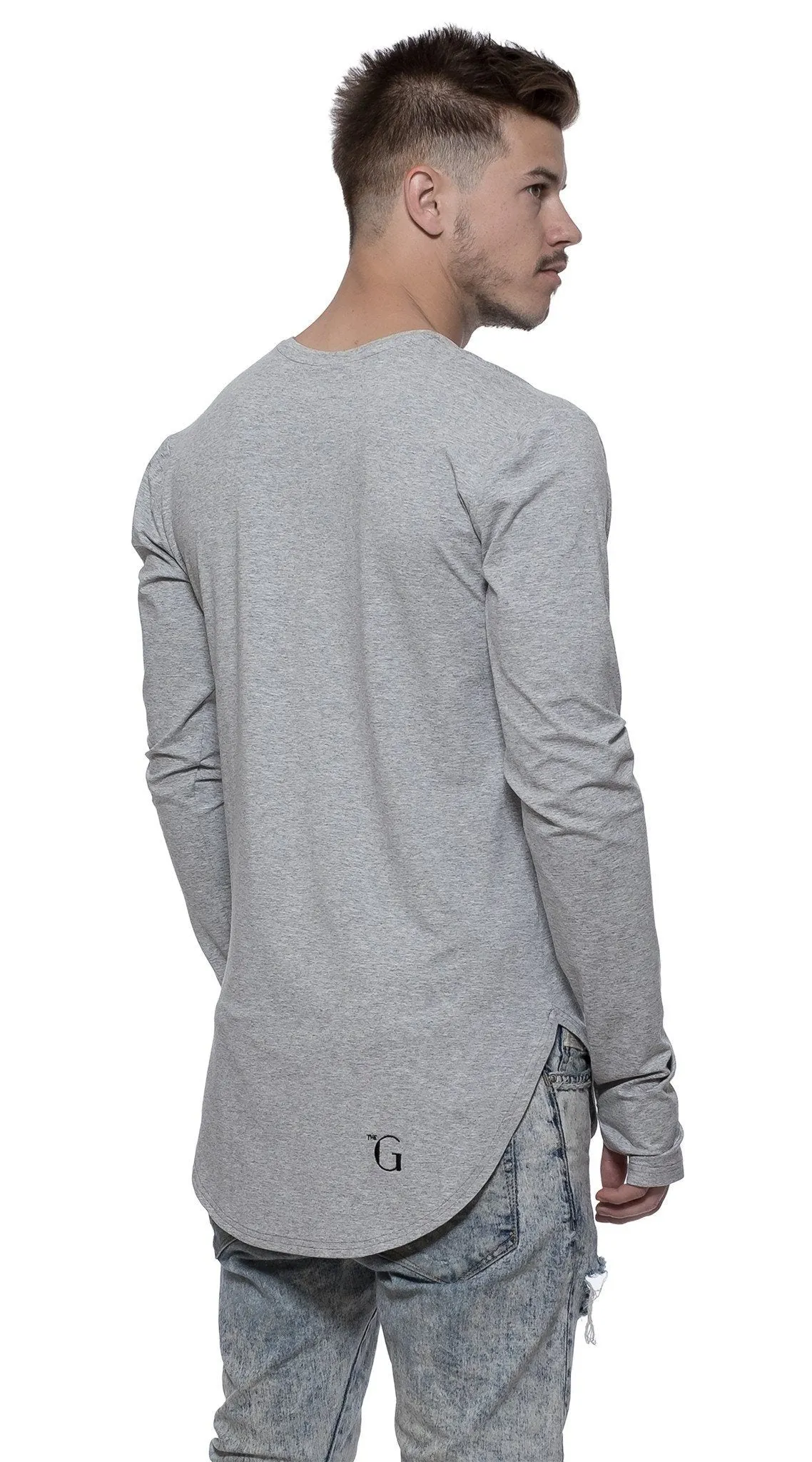 TheG Man Viscose Under Long Tee // gray